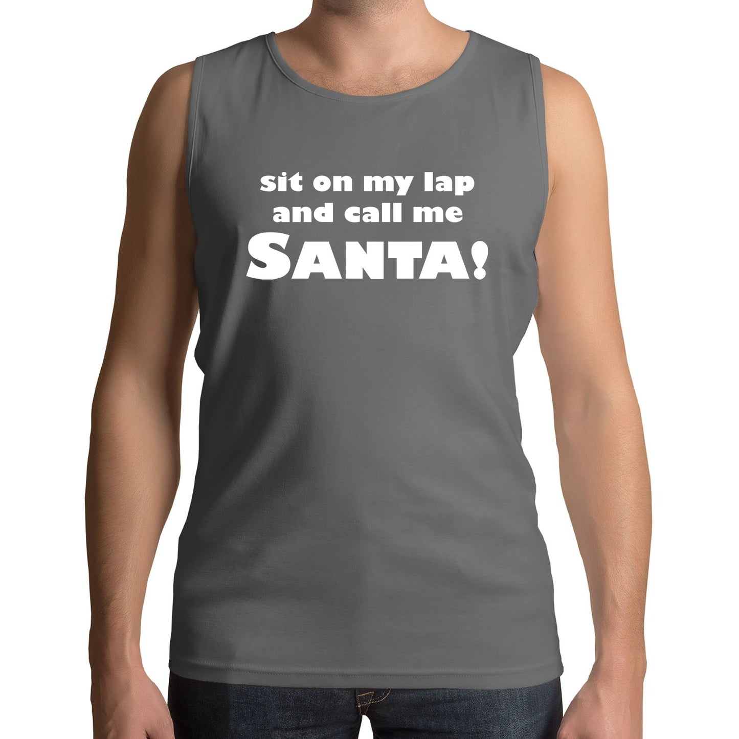 Sit On My Lap Funny Christmas Mens Vest