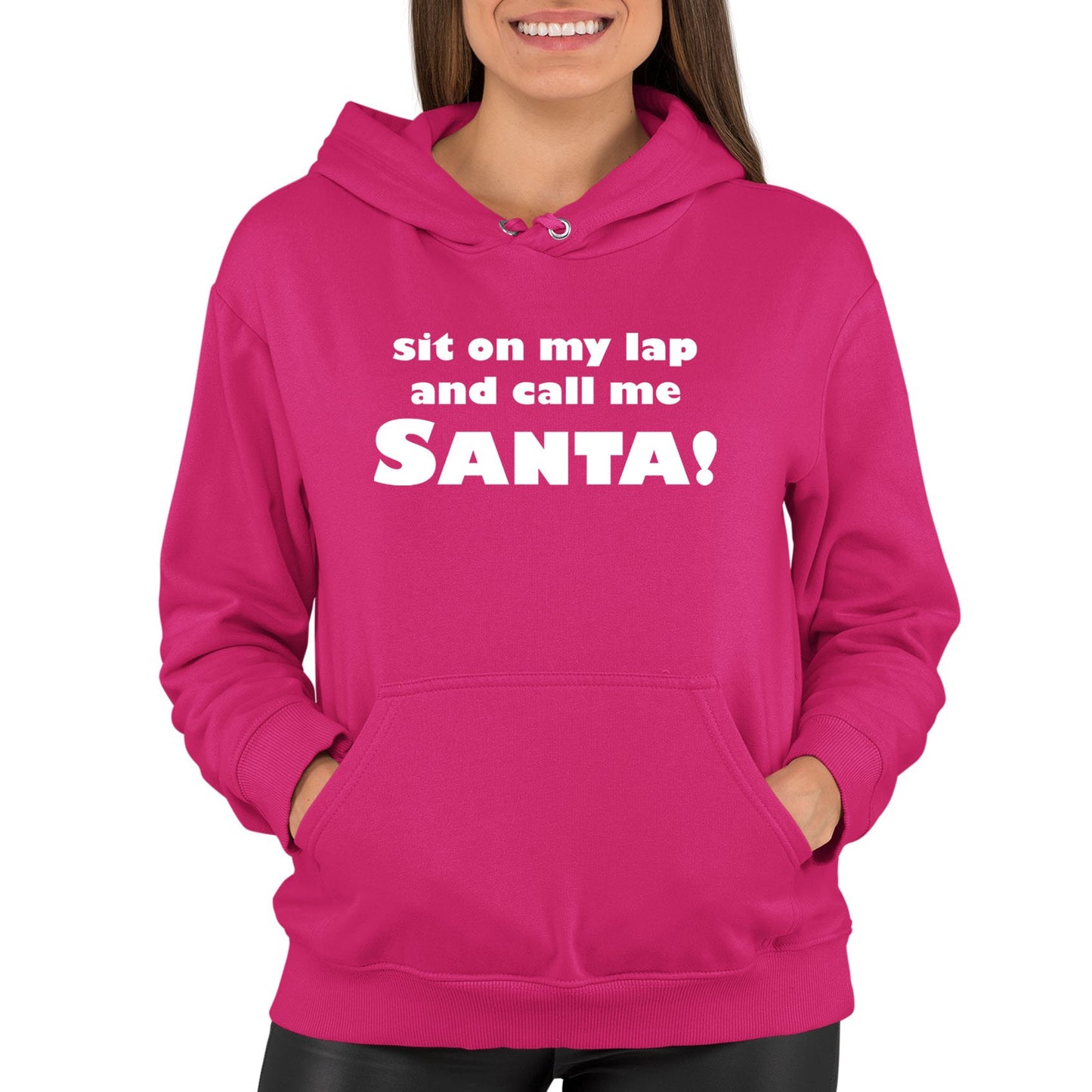 Sit On My Lap Funny Christmas Womens Pullover Hoodie