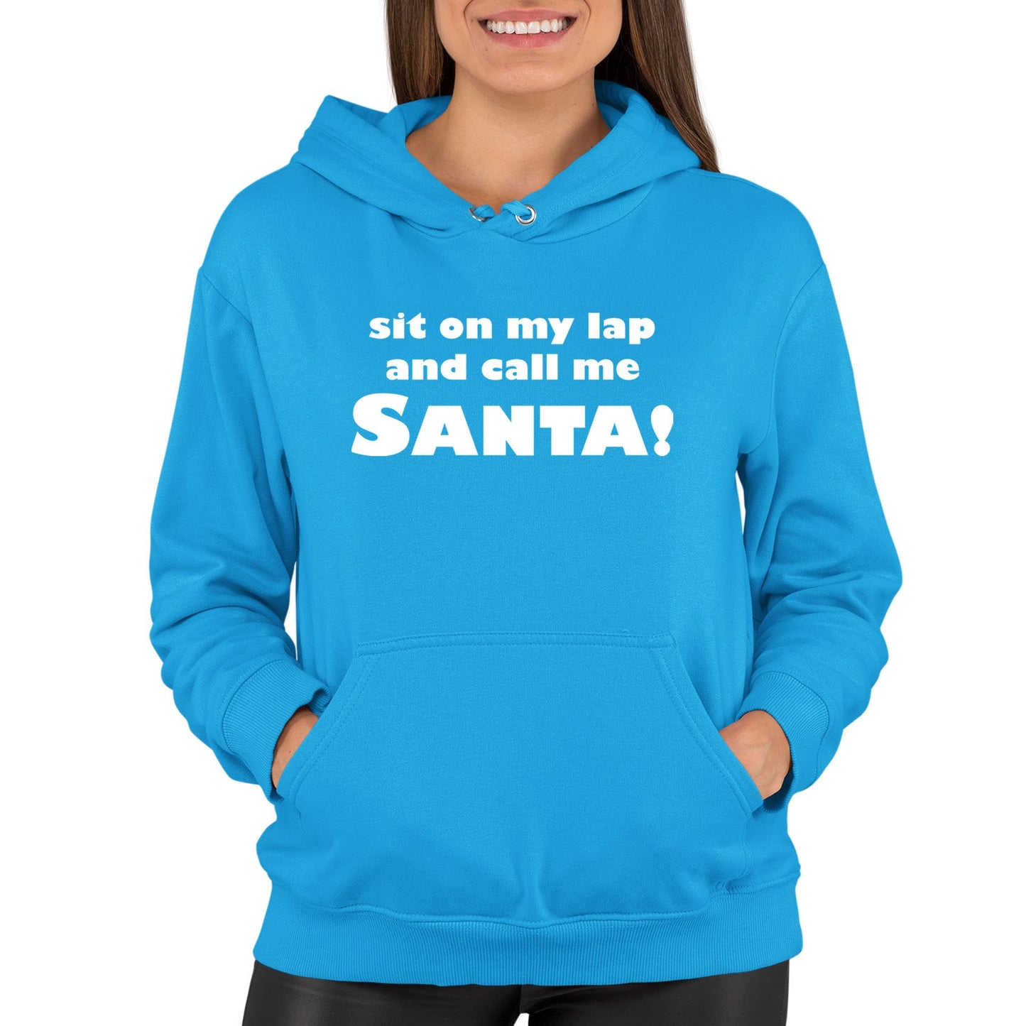 Sit On My Lap Funny Christmas Womens Pullover Hoodie