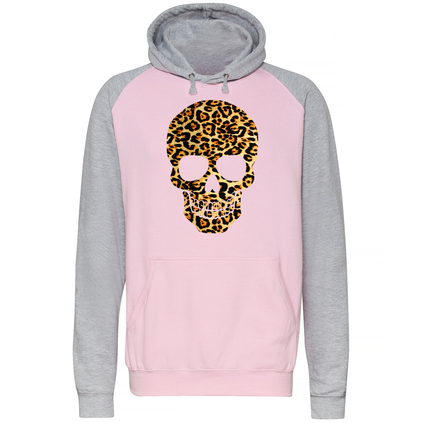 Leopard Print Skull Baseball Hoodie