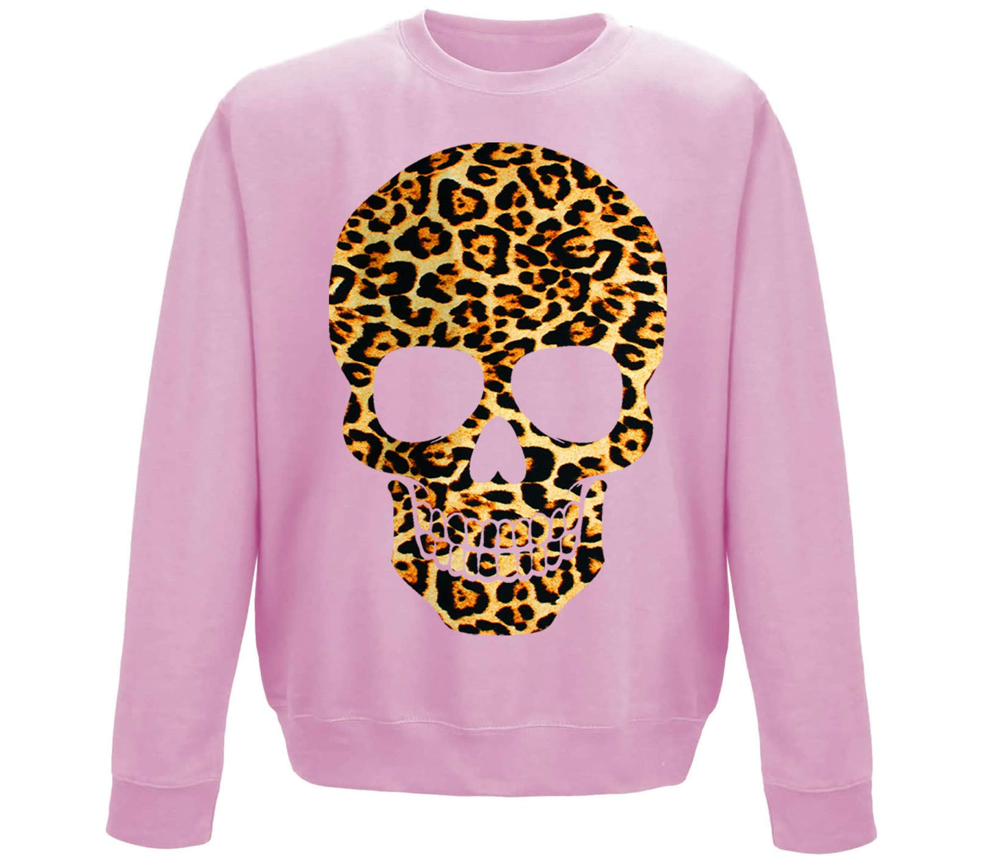 Leopard Print Skull Childrens Sweatshirt