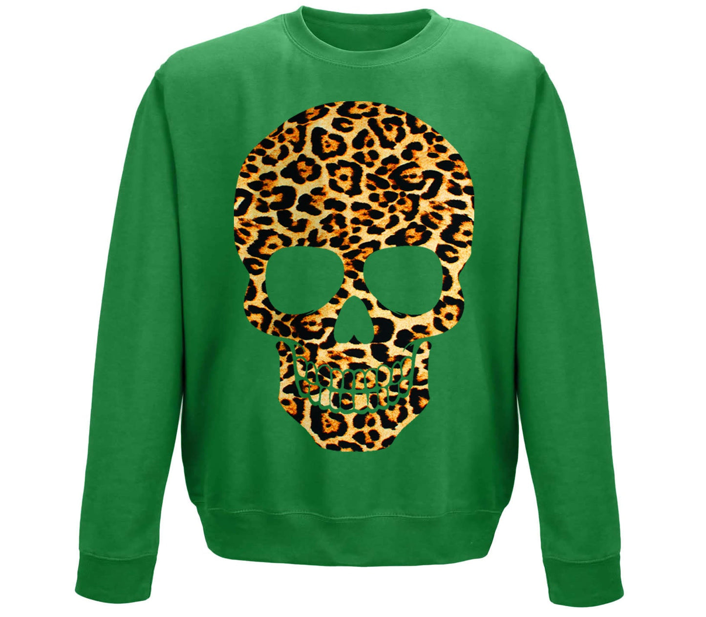 Leopard Print Skull Childrens Sweatshirt