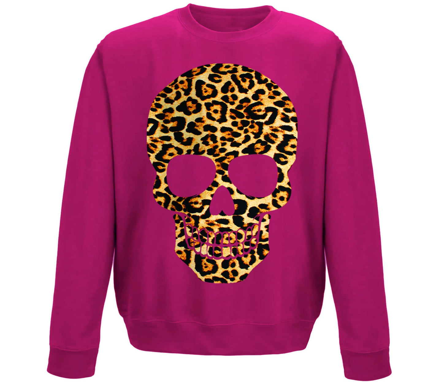 Leopard Print Skull Childrens Sweatshirt