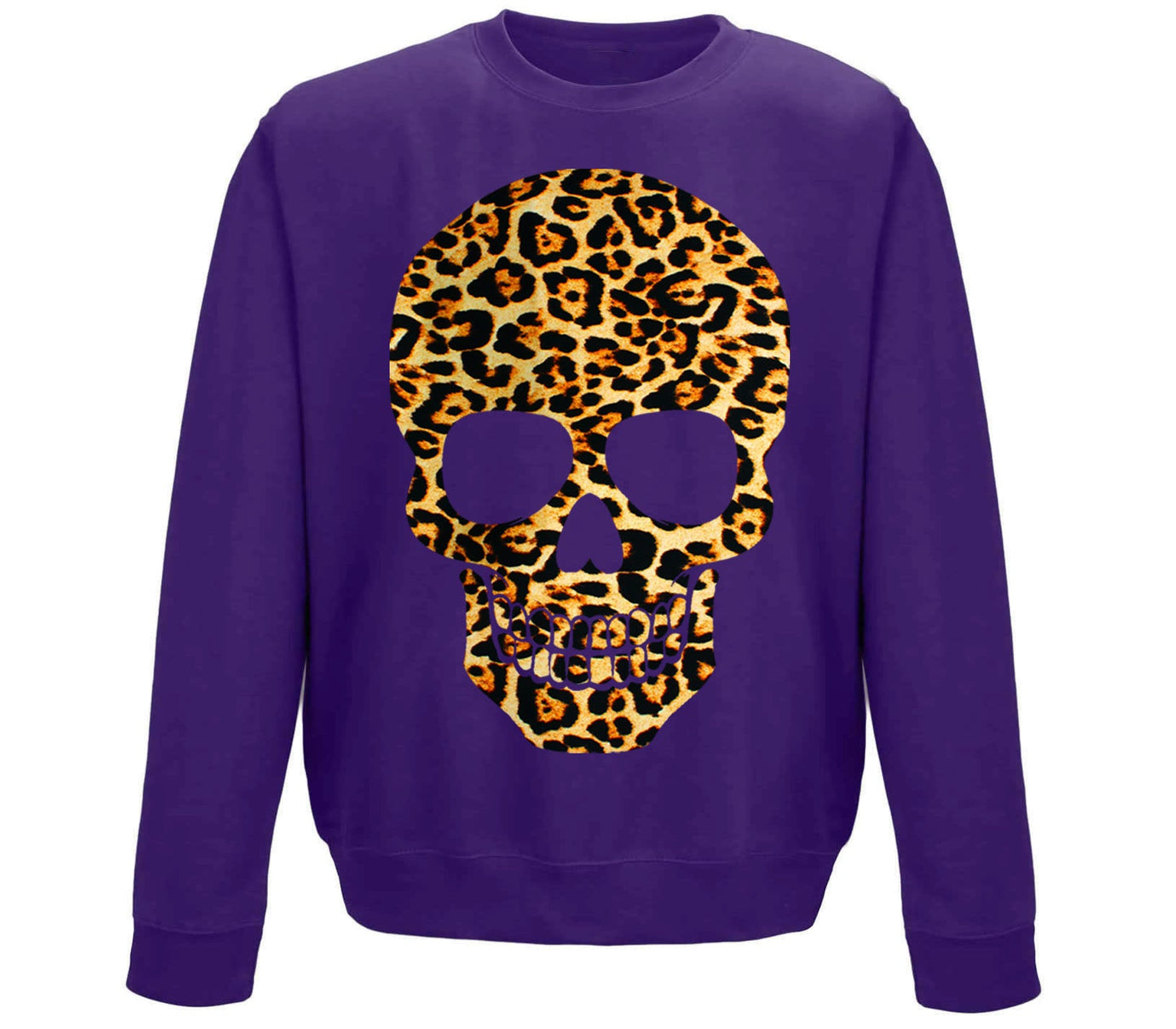 Leopard Print Skull Childrens Sweatshirt