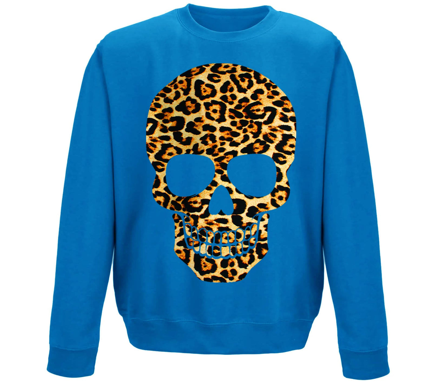 Leopard Print Skull Childrens Sweatshirt