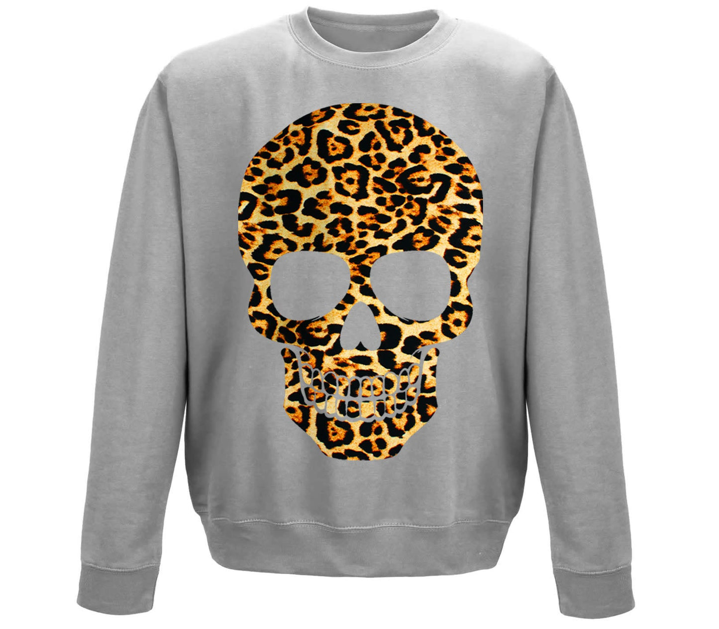 Leopard Print Skull Childrens Sweatshirt