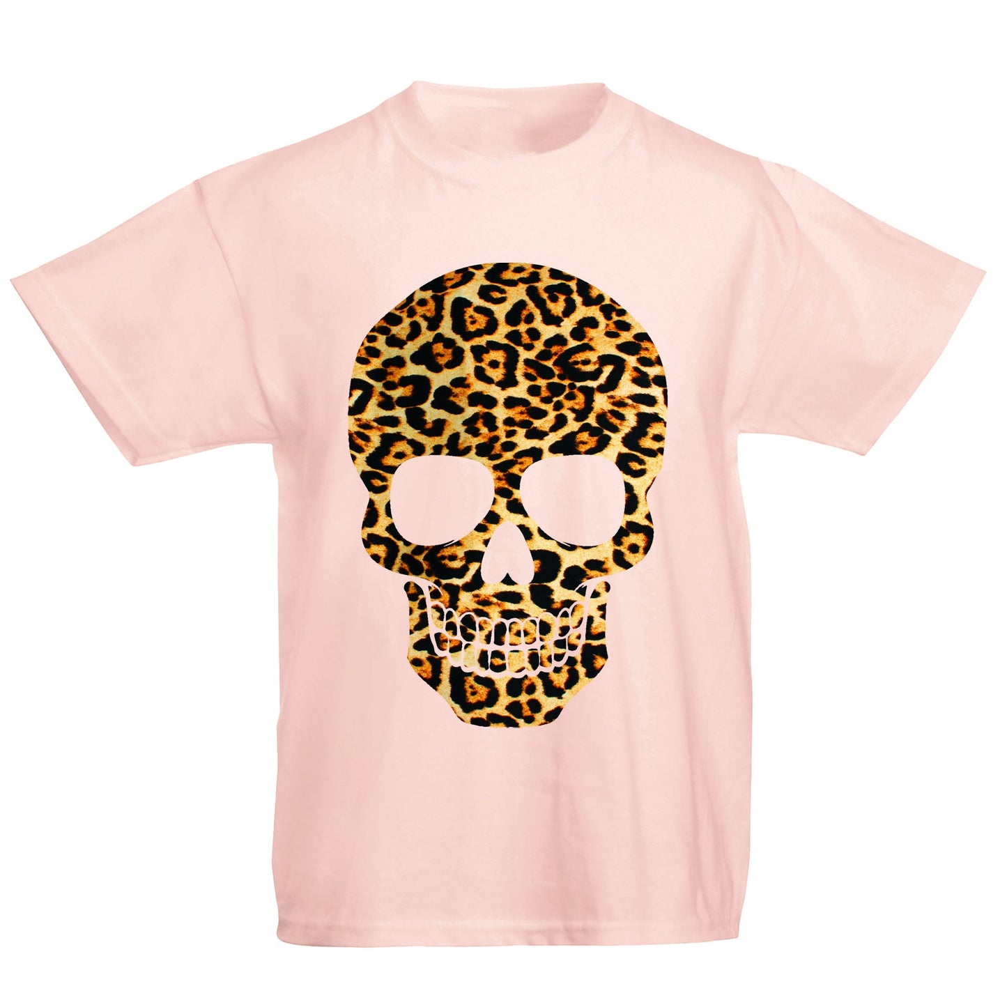 Leopard Print Skull Kids T-shirt