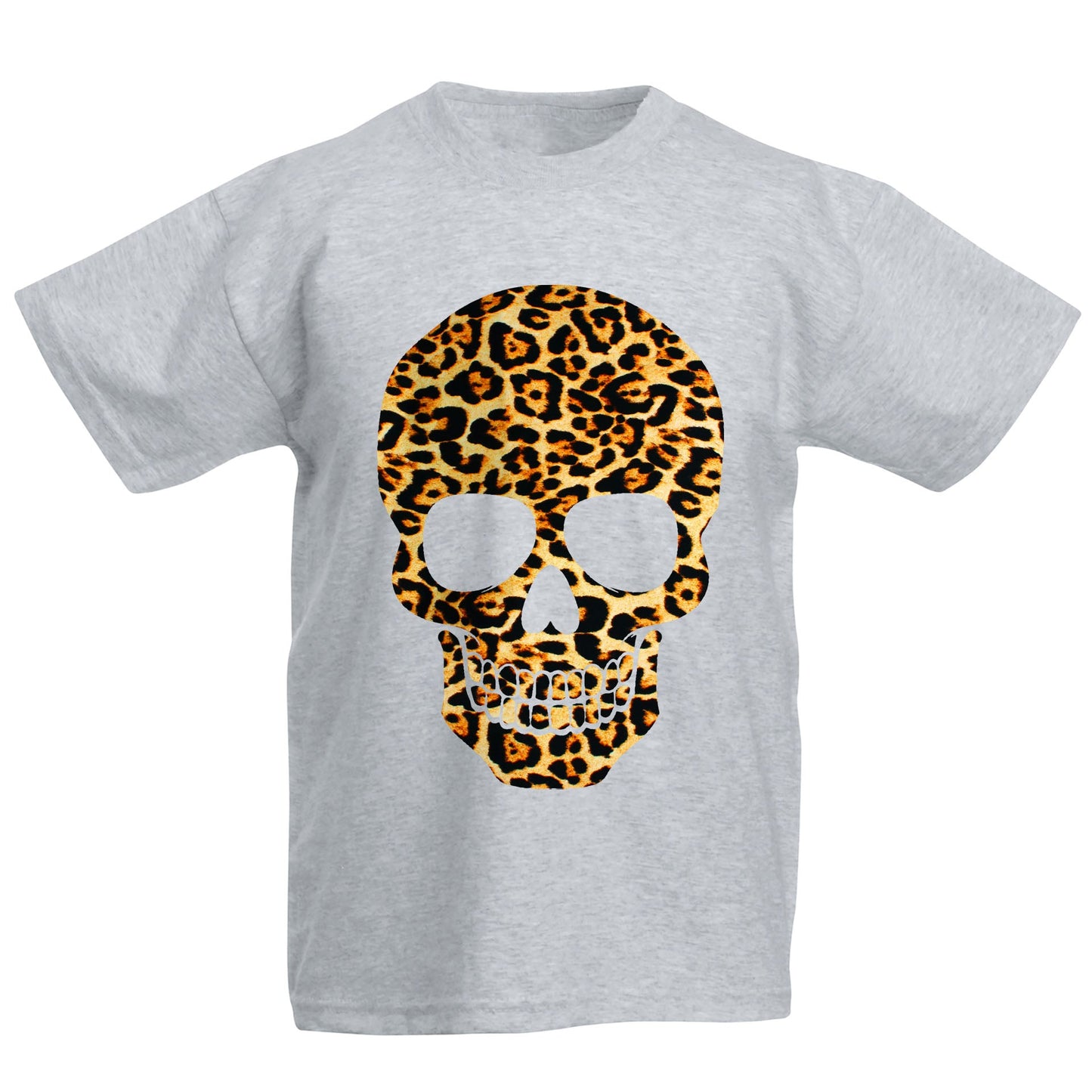 Leopard Print Skull Kids T-shirt