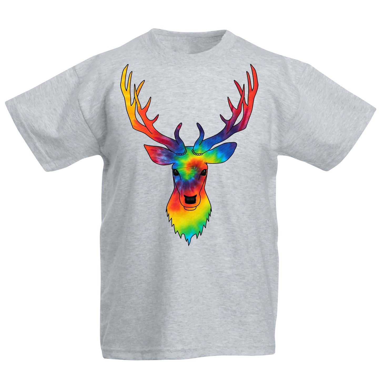 Tie Dye Stag Head Kids T-shirt