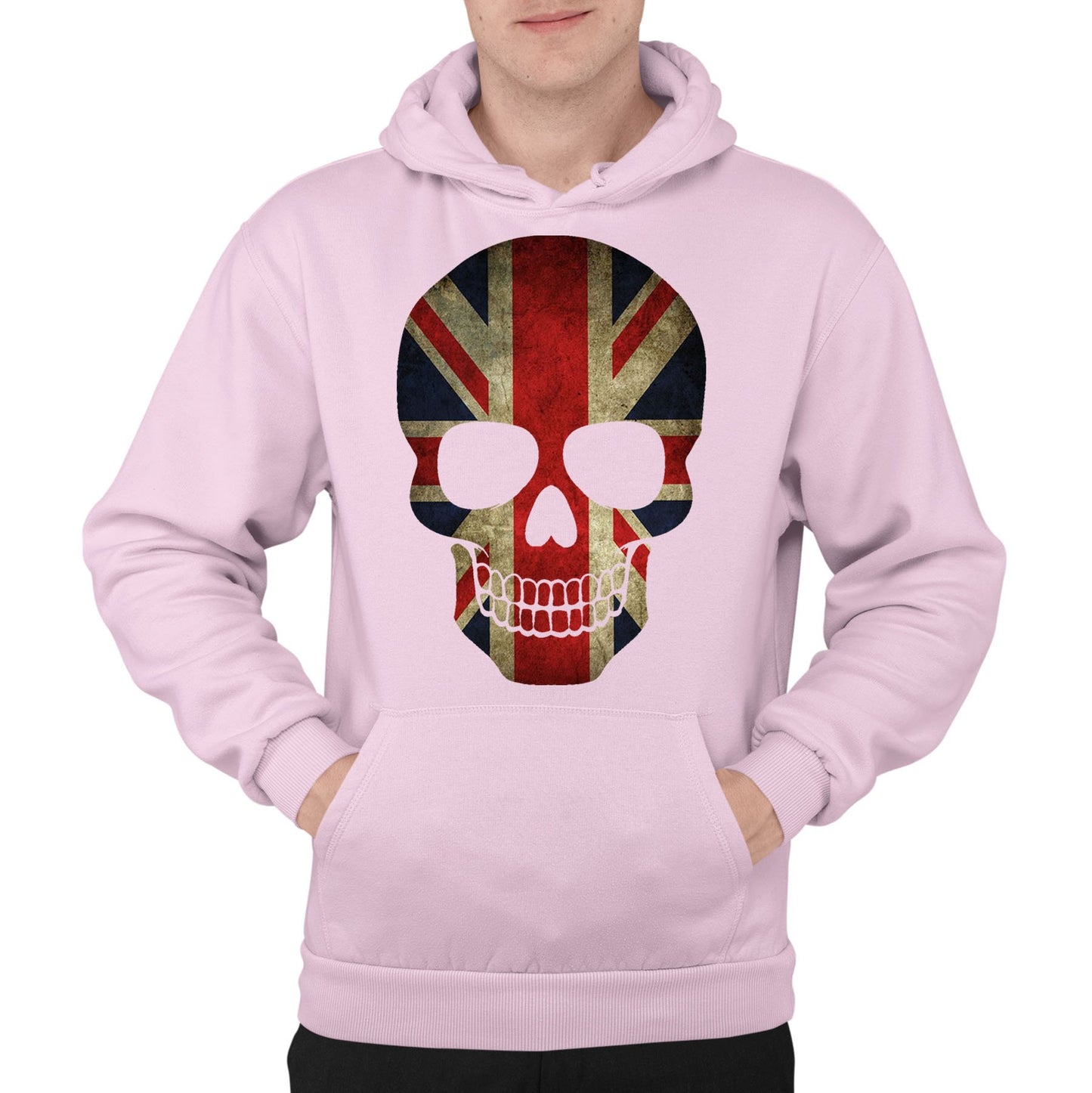 Union Jack Skull Mens Pullover Hoodie