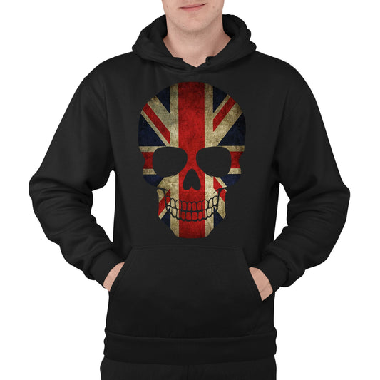 Union Jack Skull Mens Pullover Hoodie