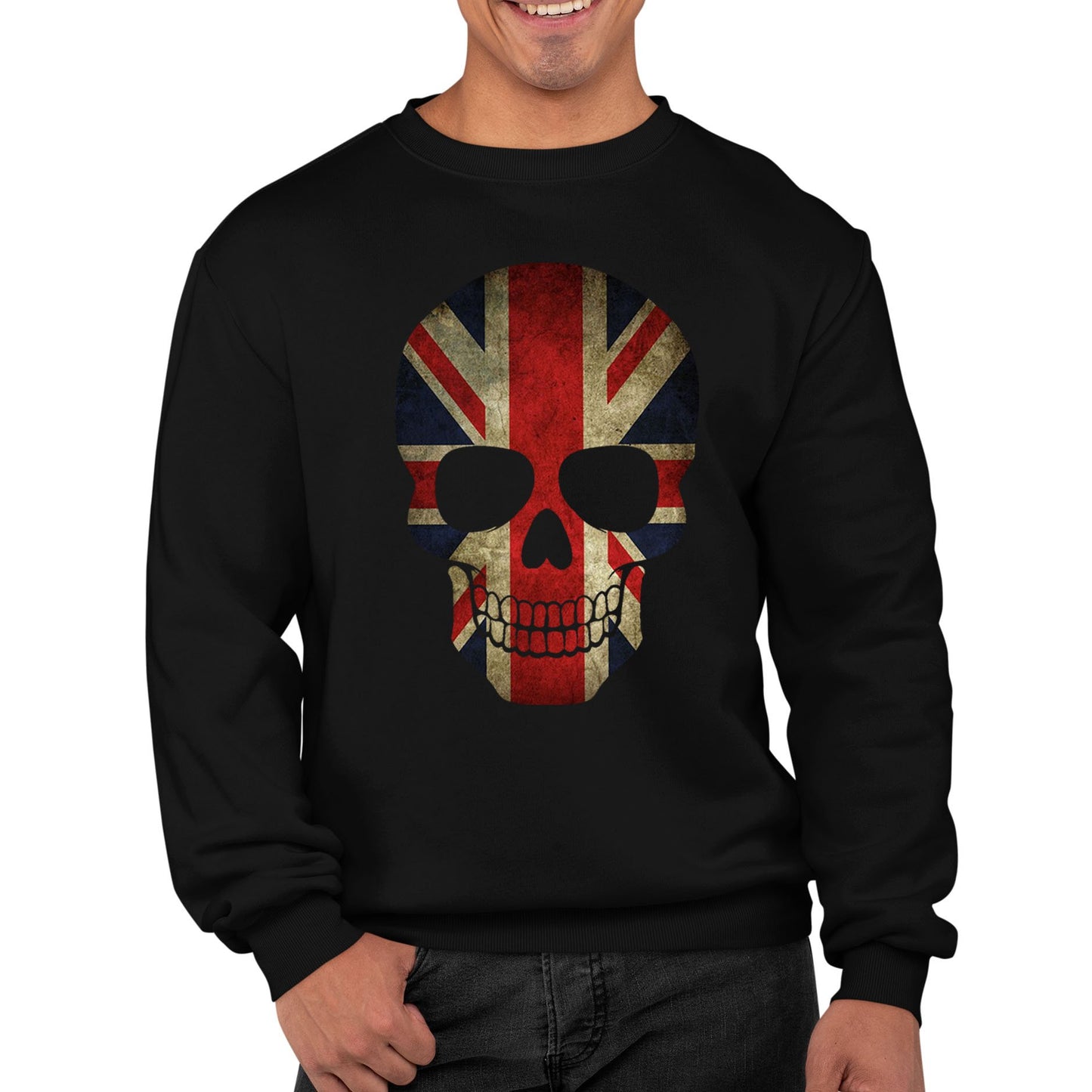 Union Jack Skull Mens Sweatshirt