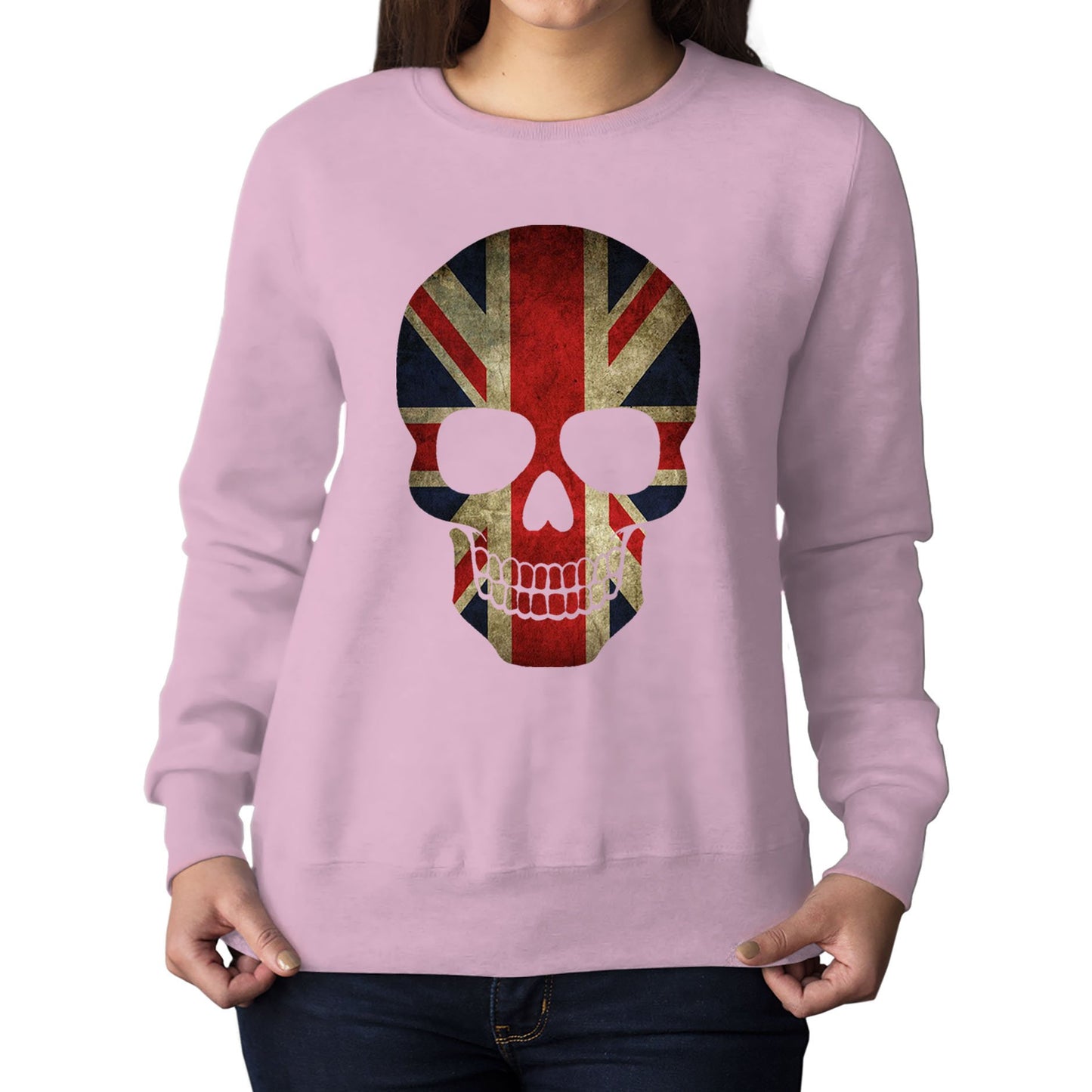 Union Jack Skull Womens Sweatshirt