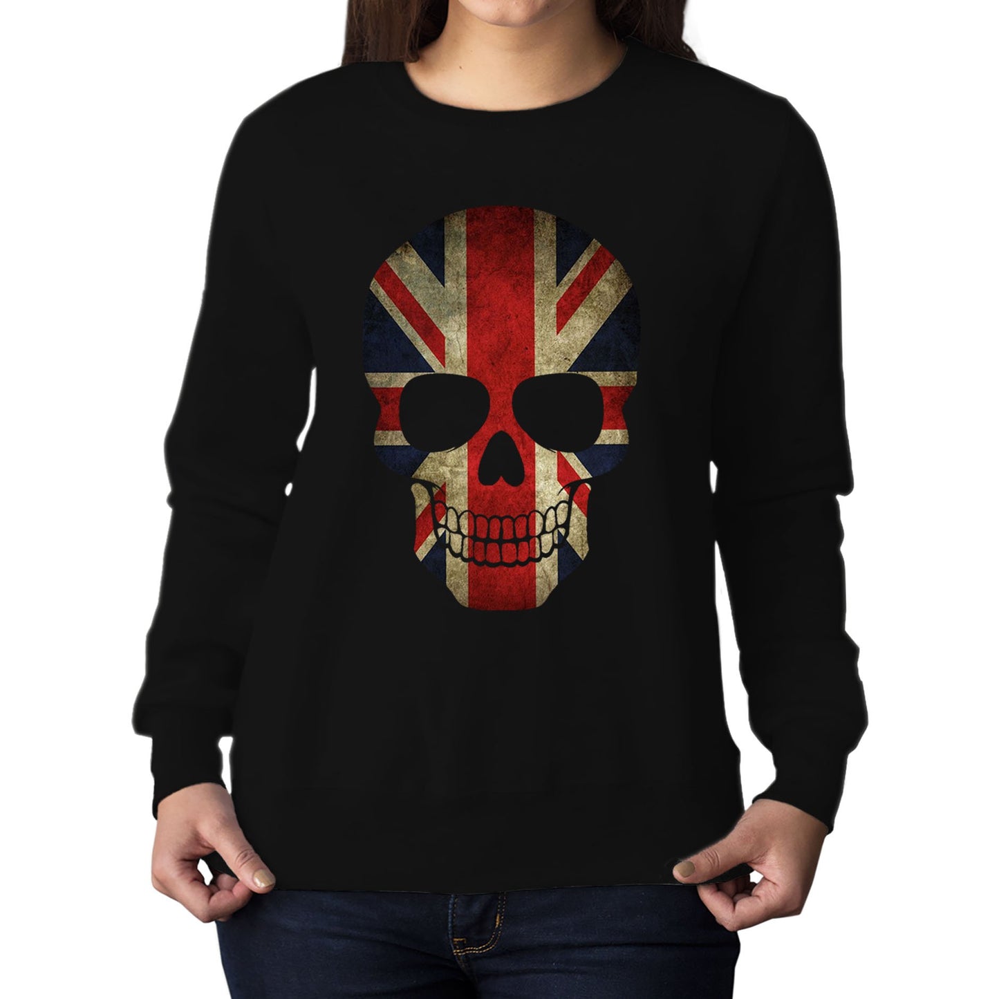 Union Jack Skull Womens Sweatshirt