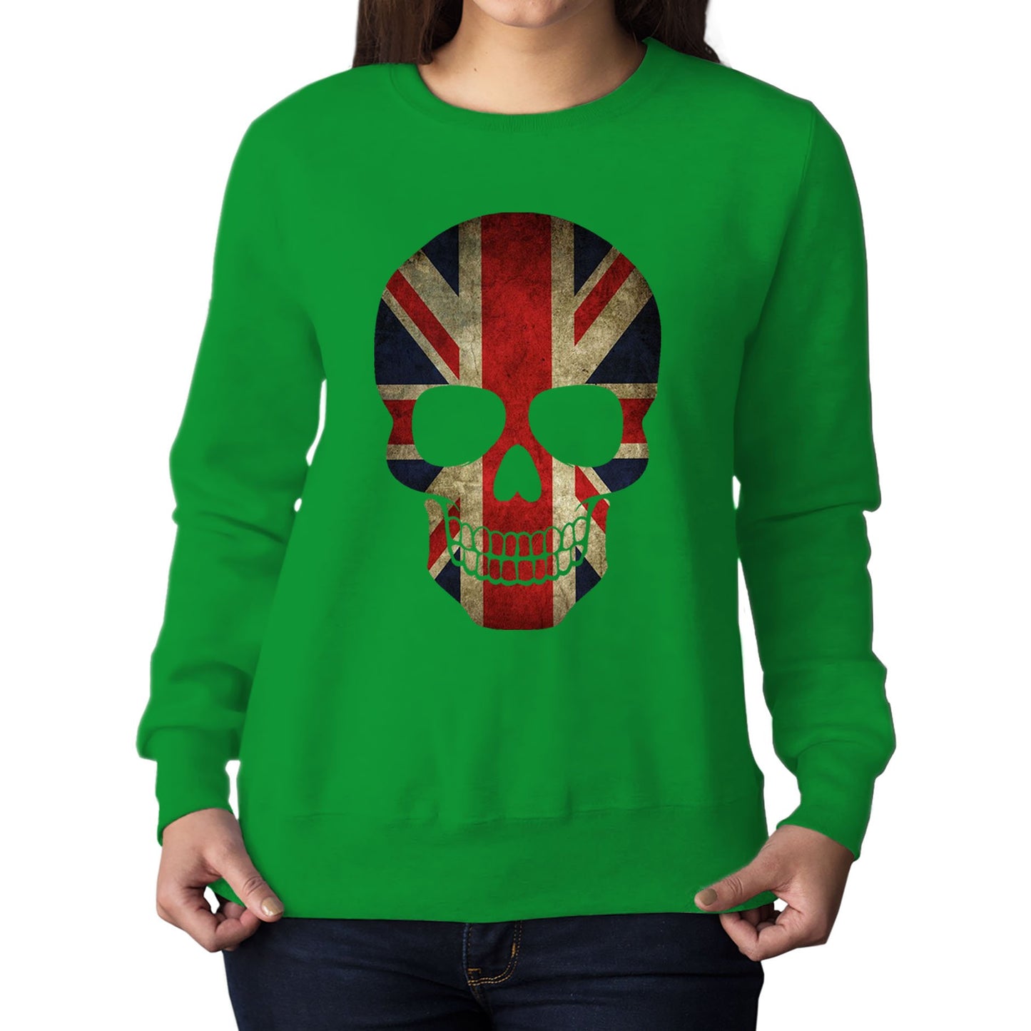 Union Jack Skull Womens Sweatshirt