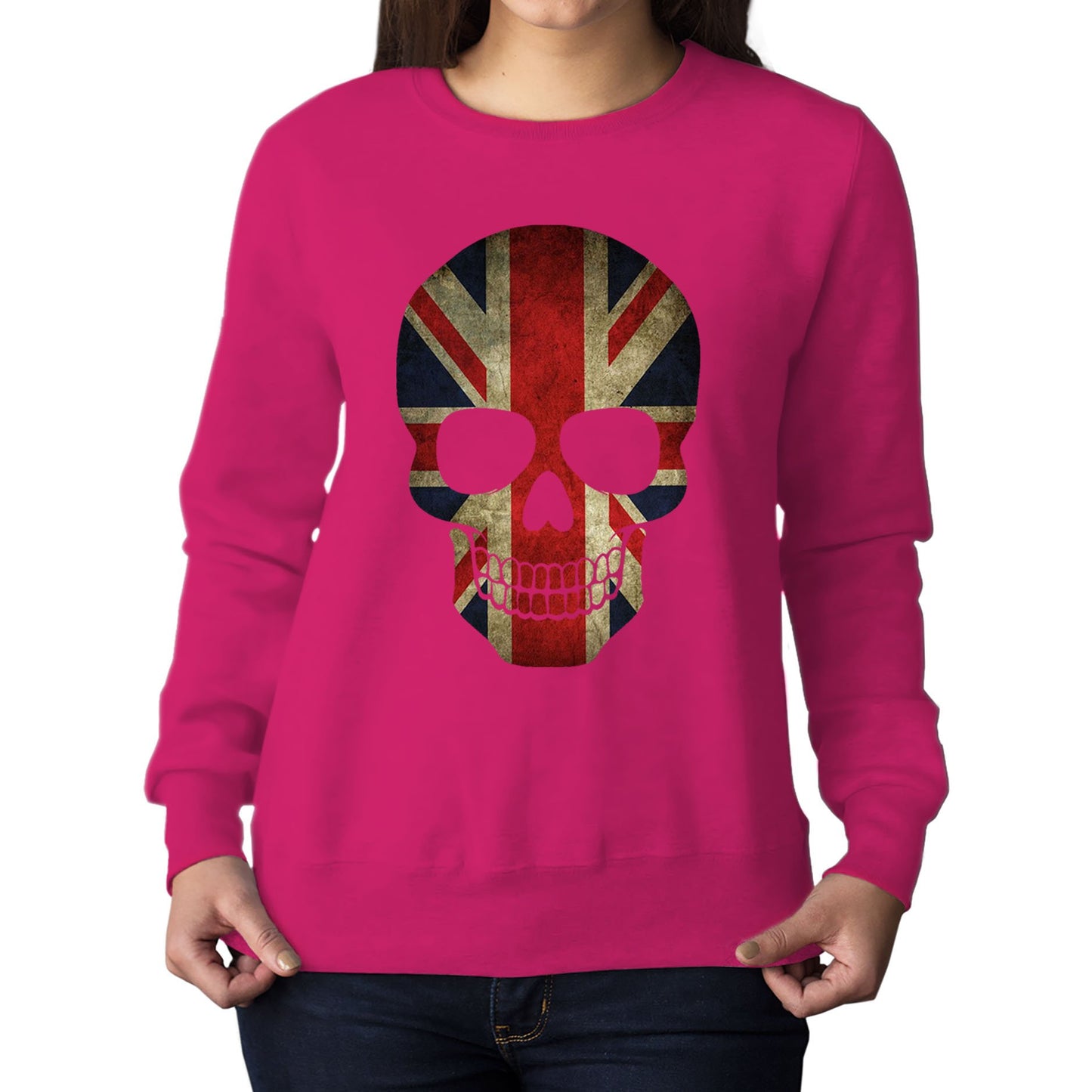 Union Jack Skull Womens Sweatshirt