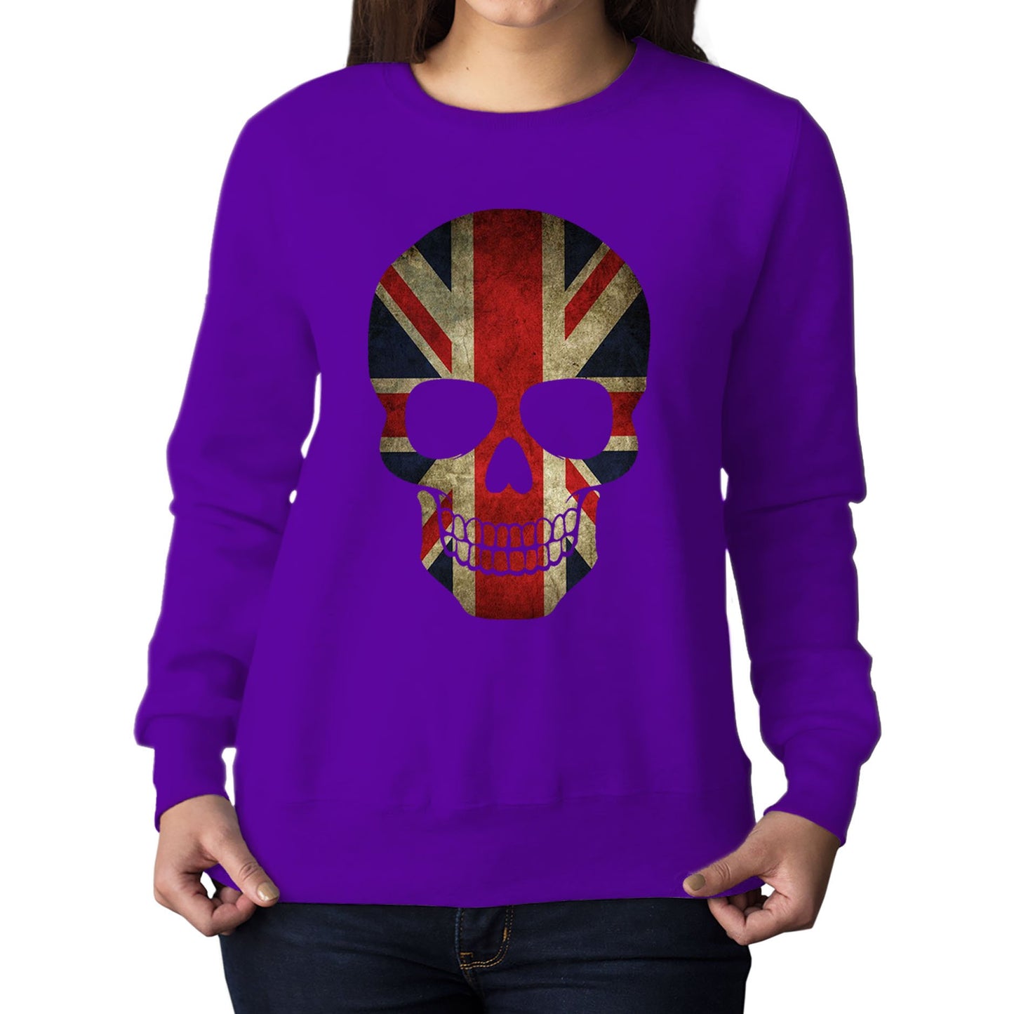 Union Jack Skull Womens Sweatshirt