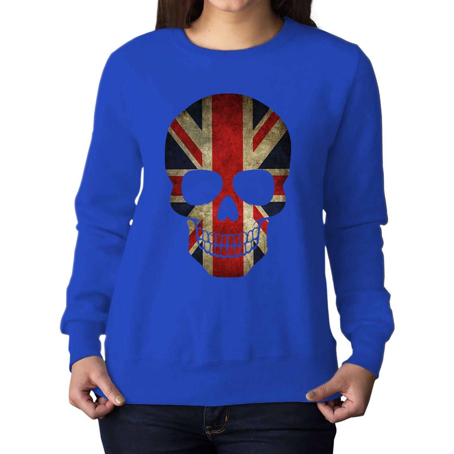 Union Jack Skull Womens Sweatshirt