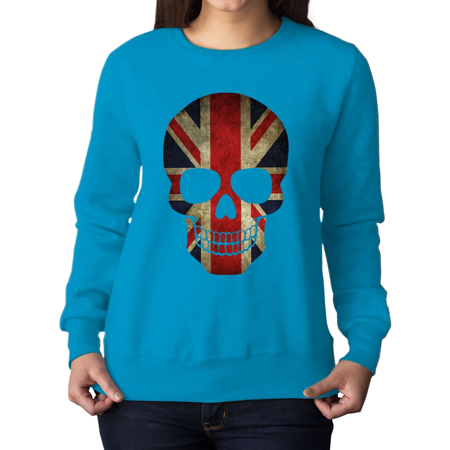 Union Jack Skull Womens Sweatshirt