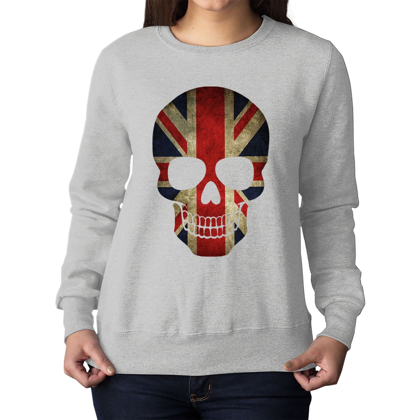 Union Jack Skull Womens Sweatshirt