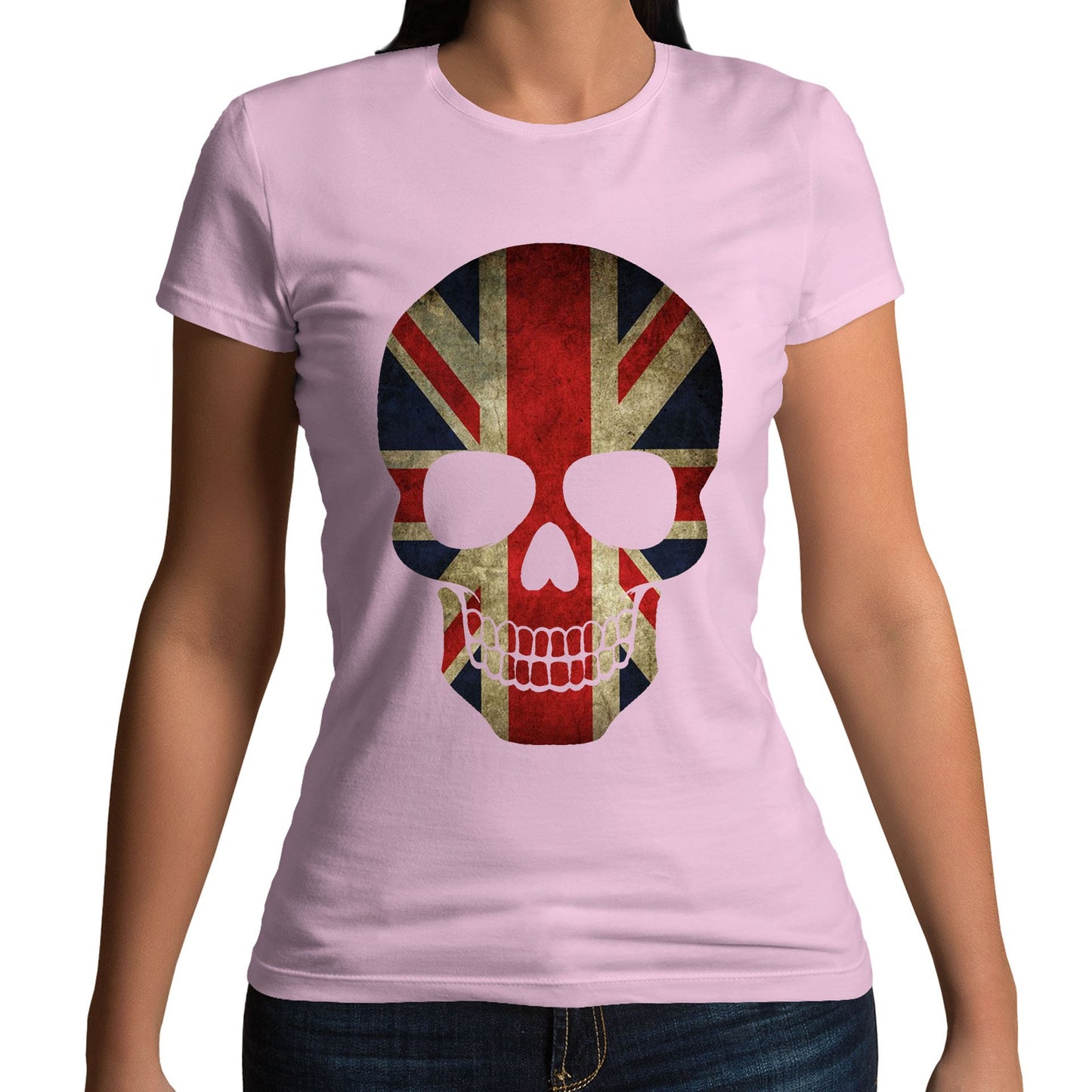 Union Jack Skull Womens T-shirt