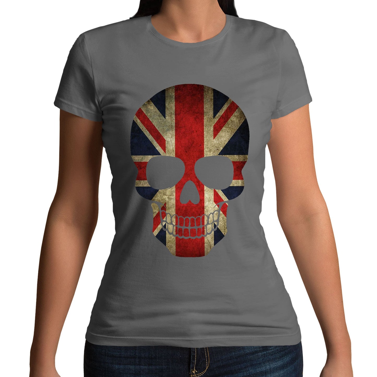 Union Jack Skull Womens T-shirt