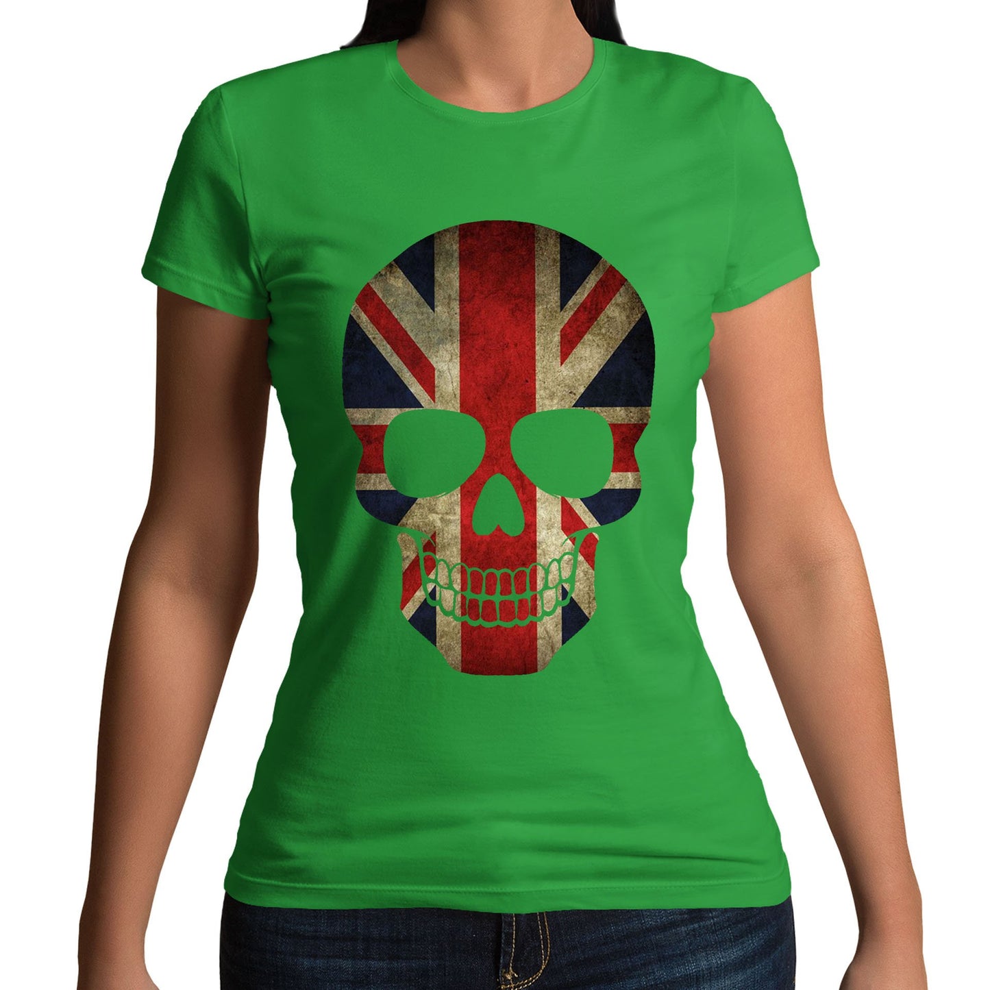 Union Jack Skull Womens T-shirt