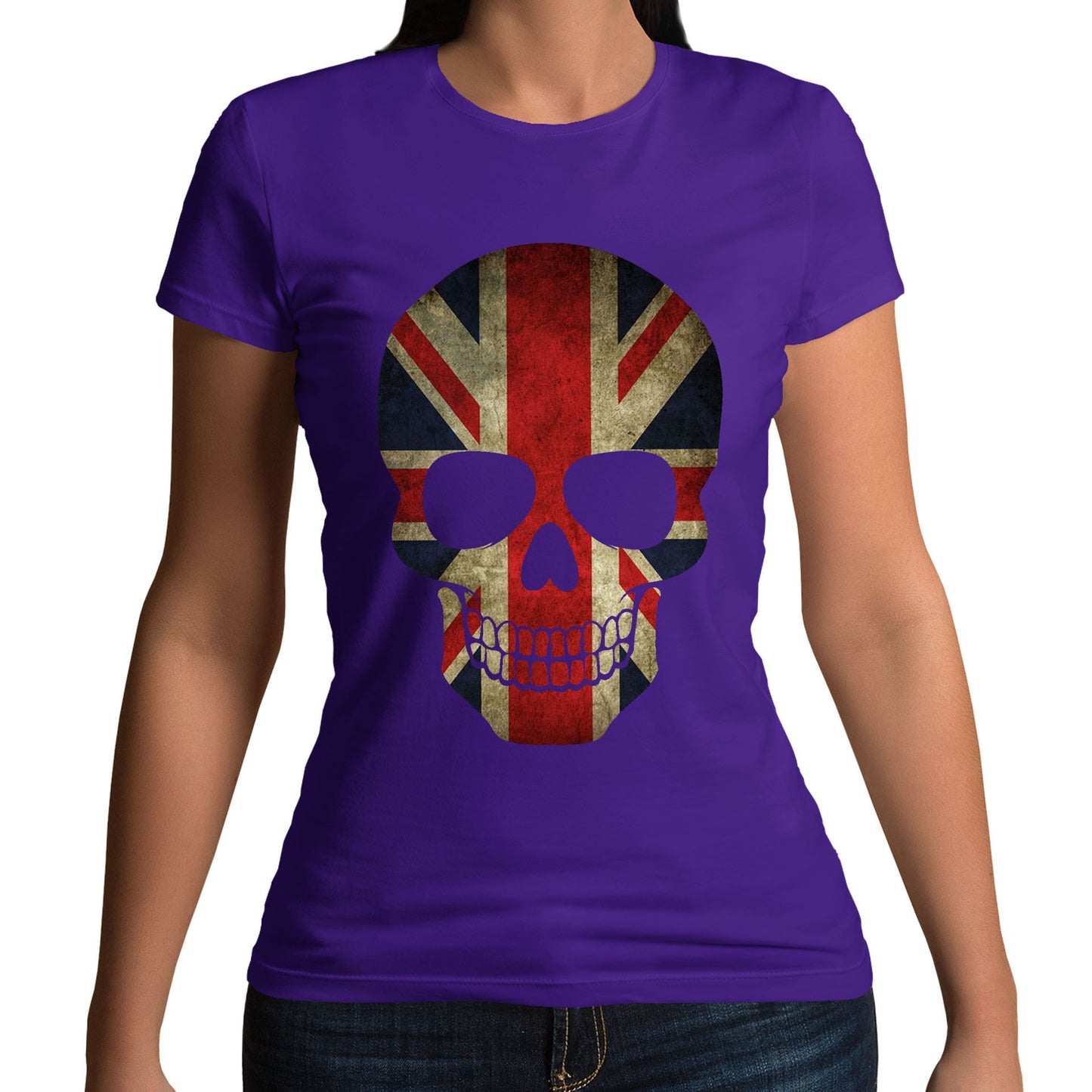 Union Jack Skull Womens T-shirt