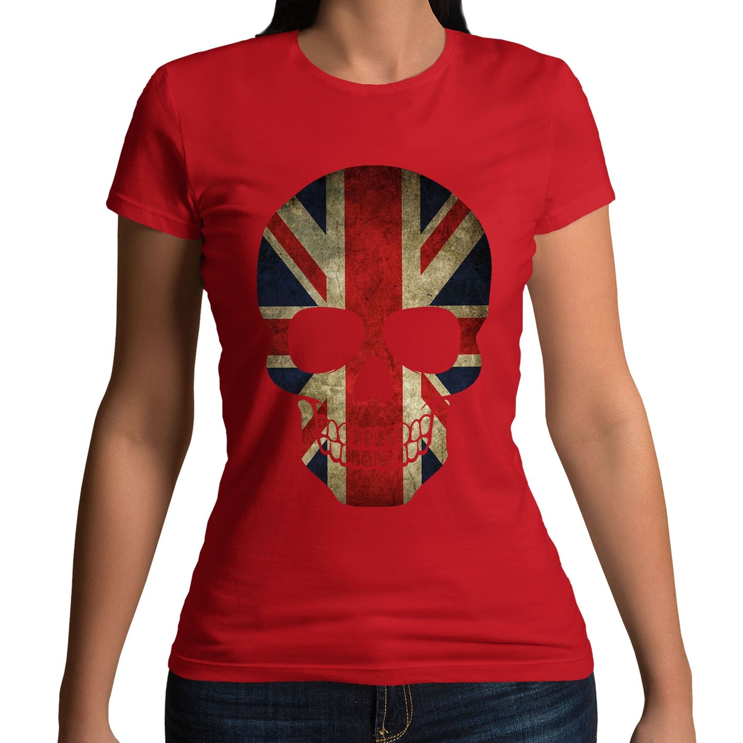 Union Jack Skull Womens T-shirt