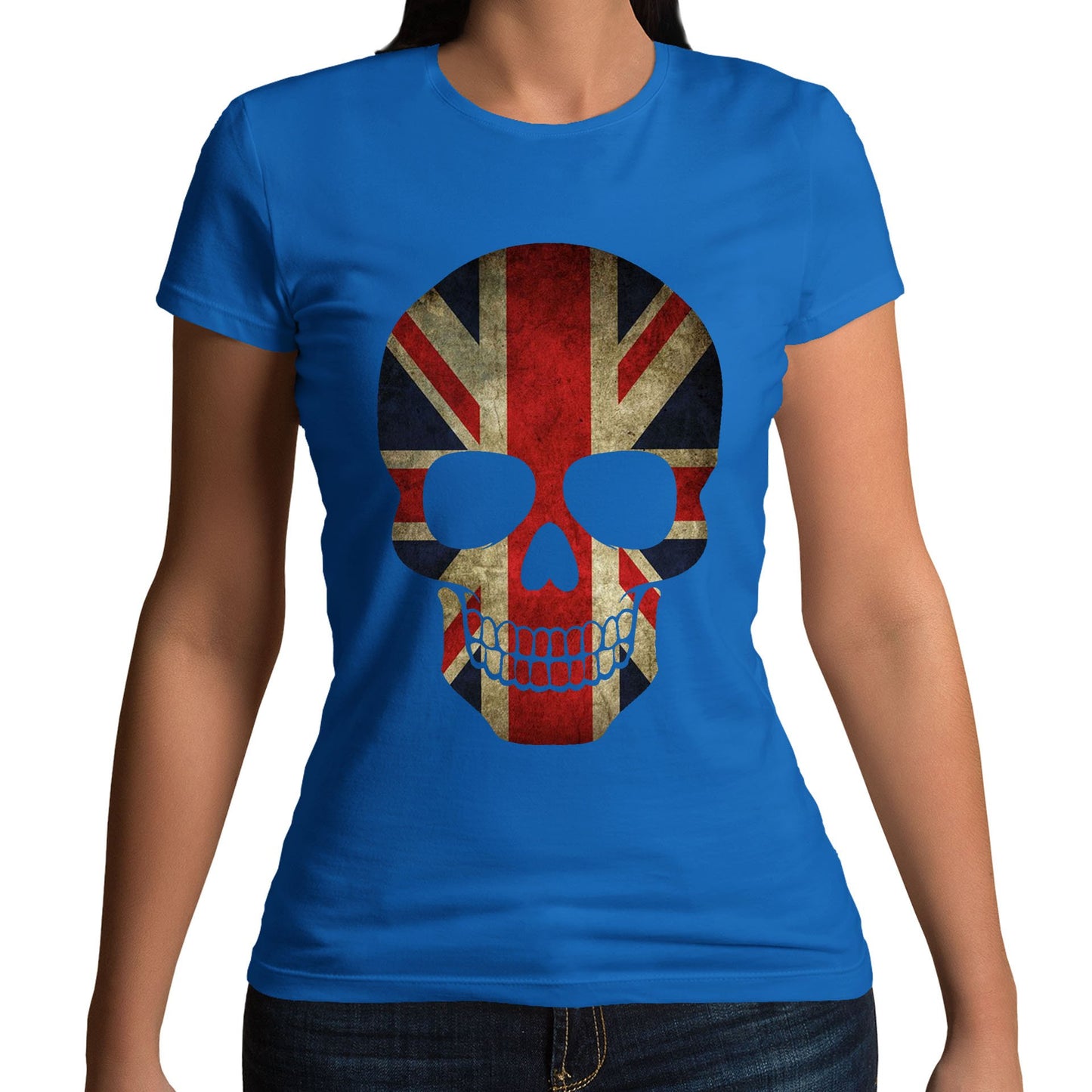 Union Jack Skull Womens T-shirt