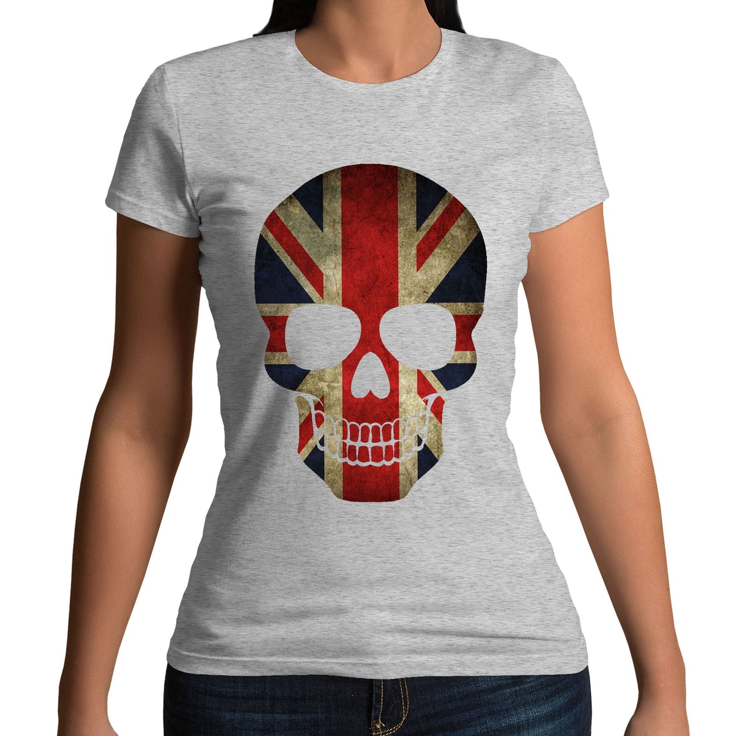 Union Jack Skull Womens T-shirt