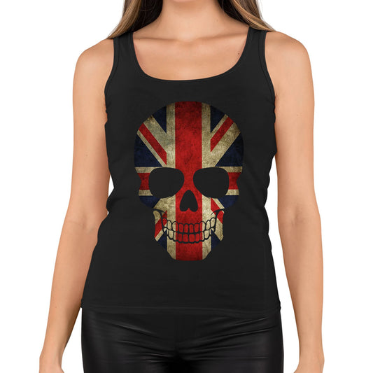 Union Jack Skull Womens Vest