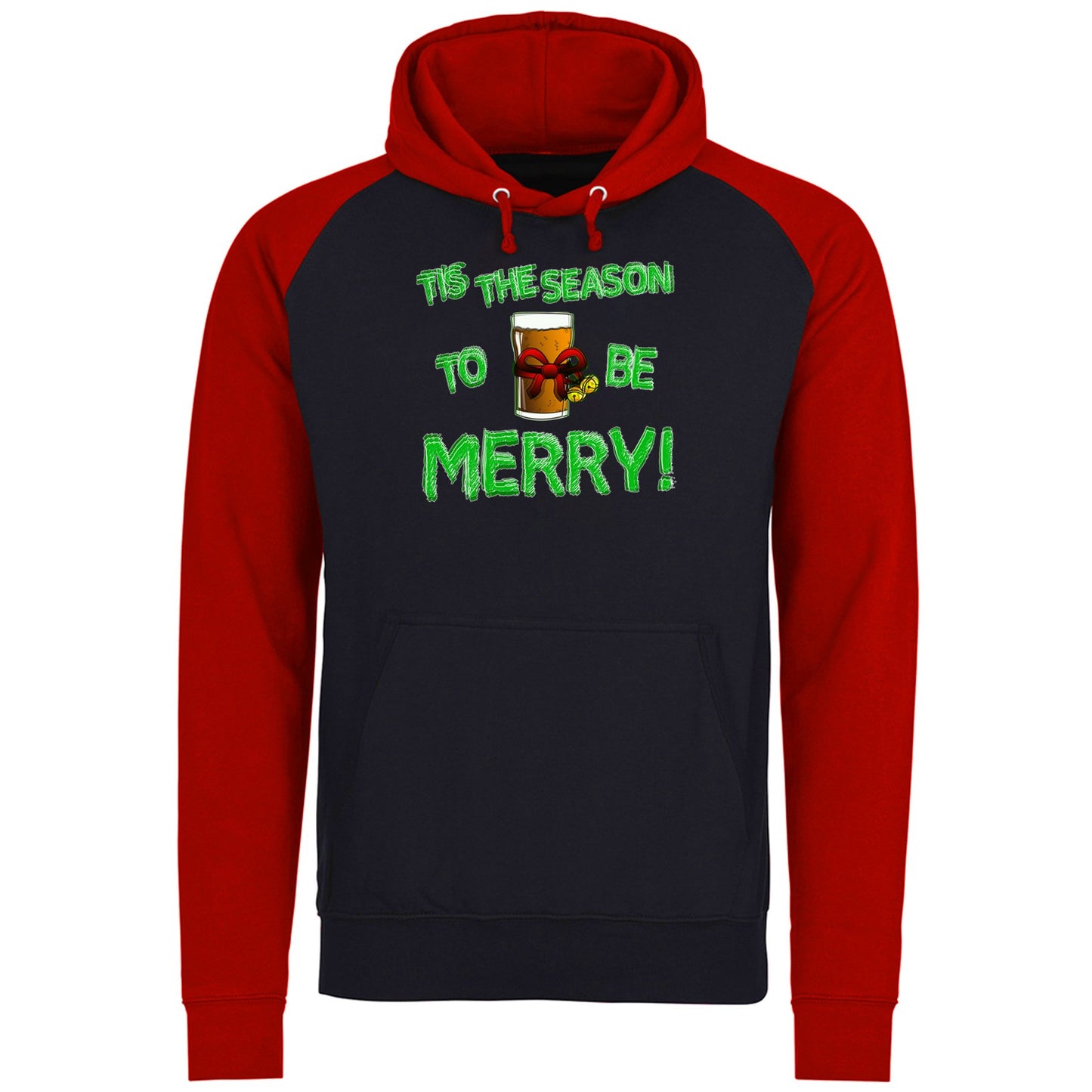 Tis The Season Funny Christmas Baseball Hoodie