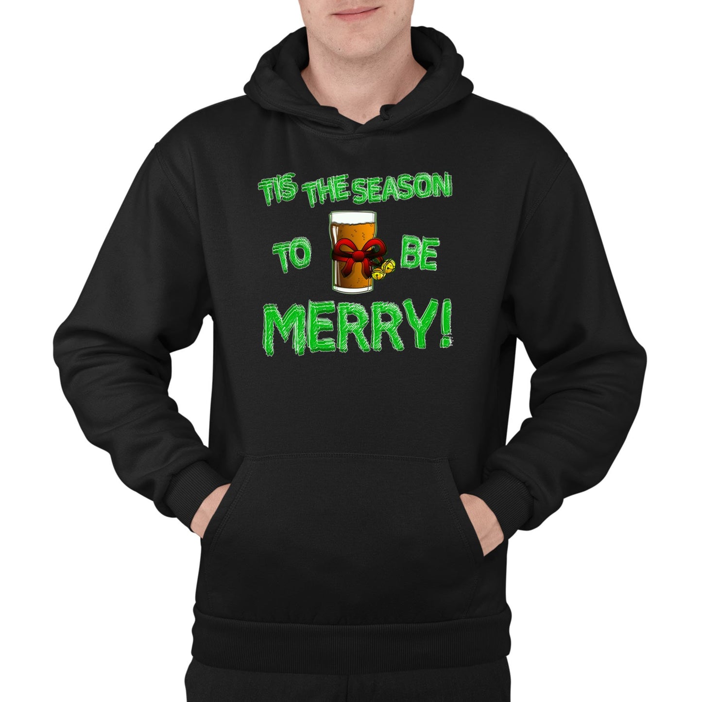 Tis The Season Funny Christmas Mens Pullover Hoodie