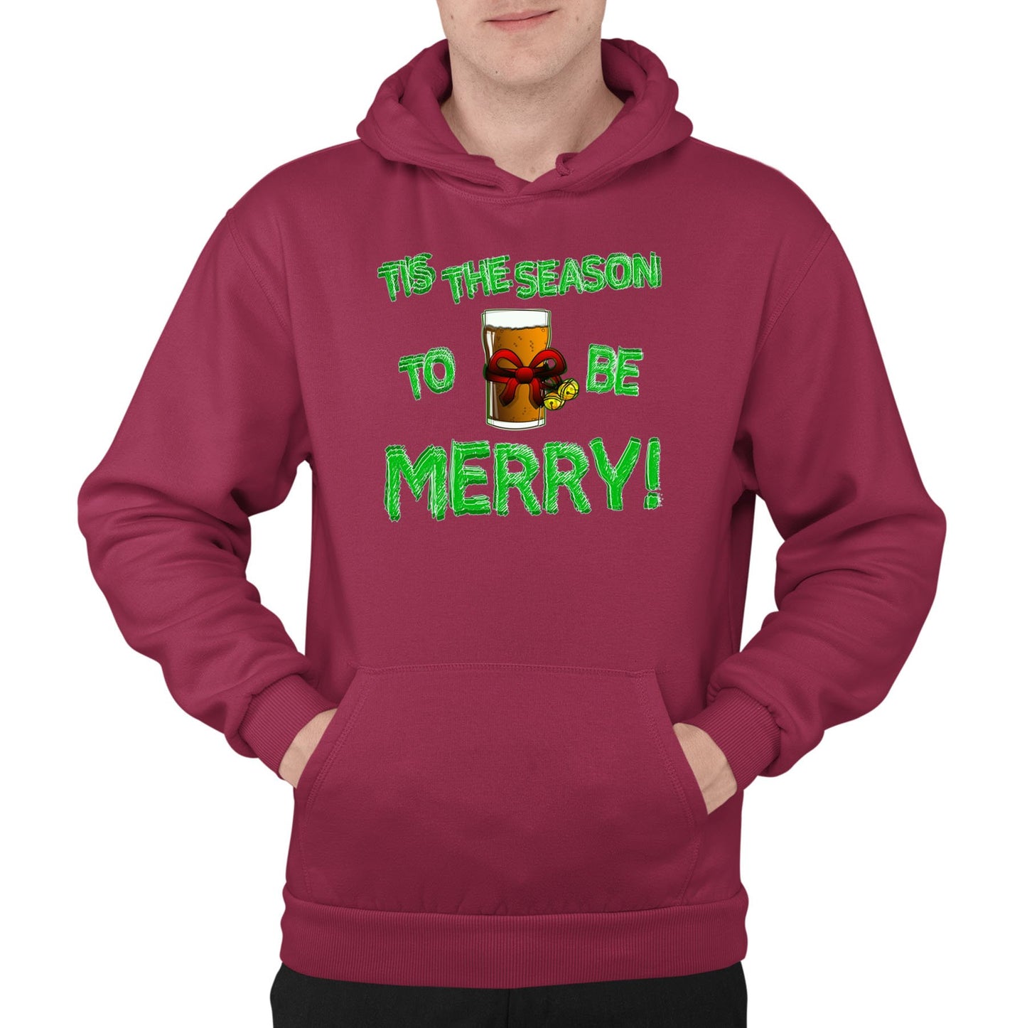 Tis The Season Funny Christmas Mens Pullover Hoodie