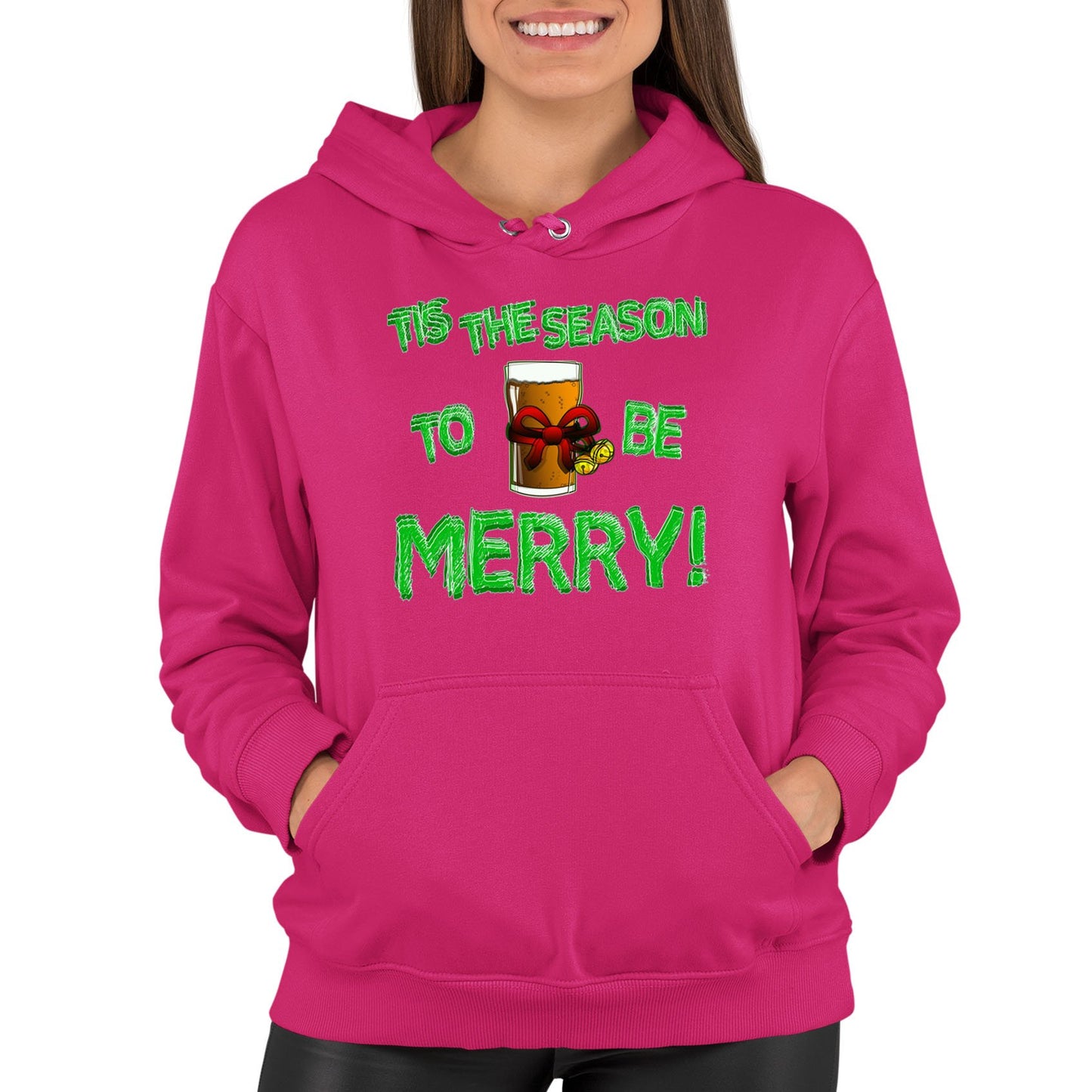 Tis The Season Funny Christmas Womens Pullover Hoodie