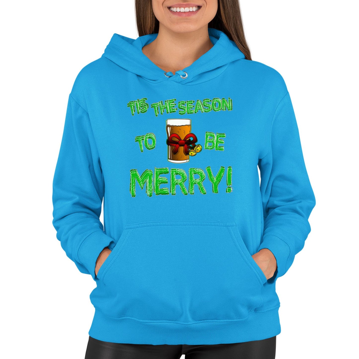 Tis The Season Funny Christmas Womens Pullover Hoodie