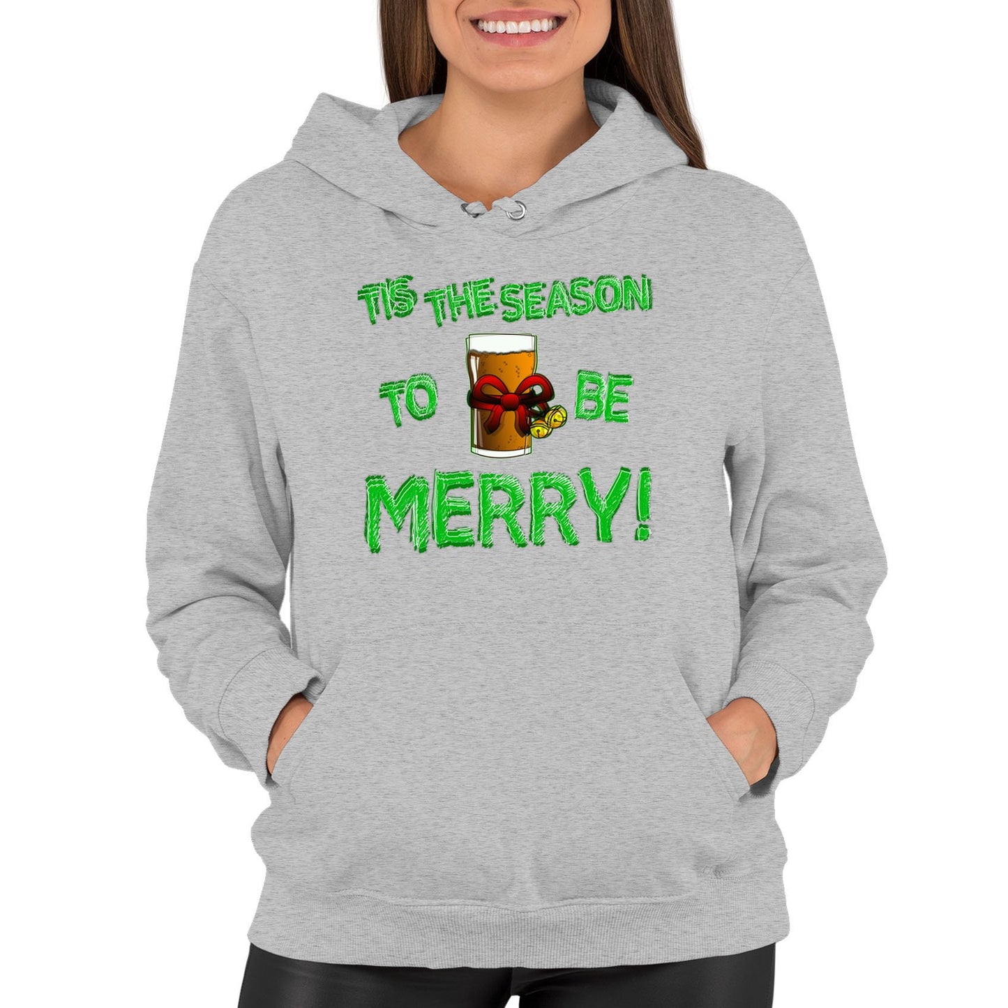 Tis The Season Funny Christmas Womens Pullover Hoodie