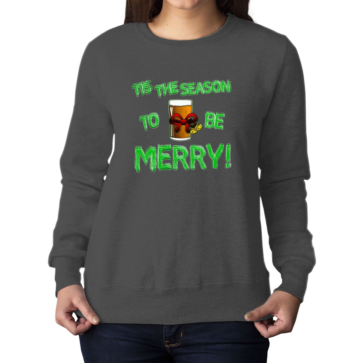 Tis The Season Funny Christmas Womens Sweatshirt