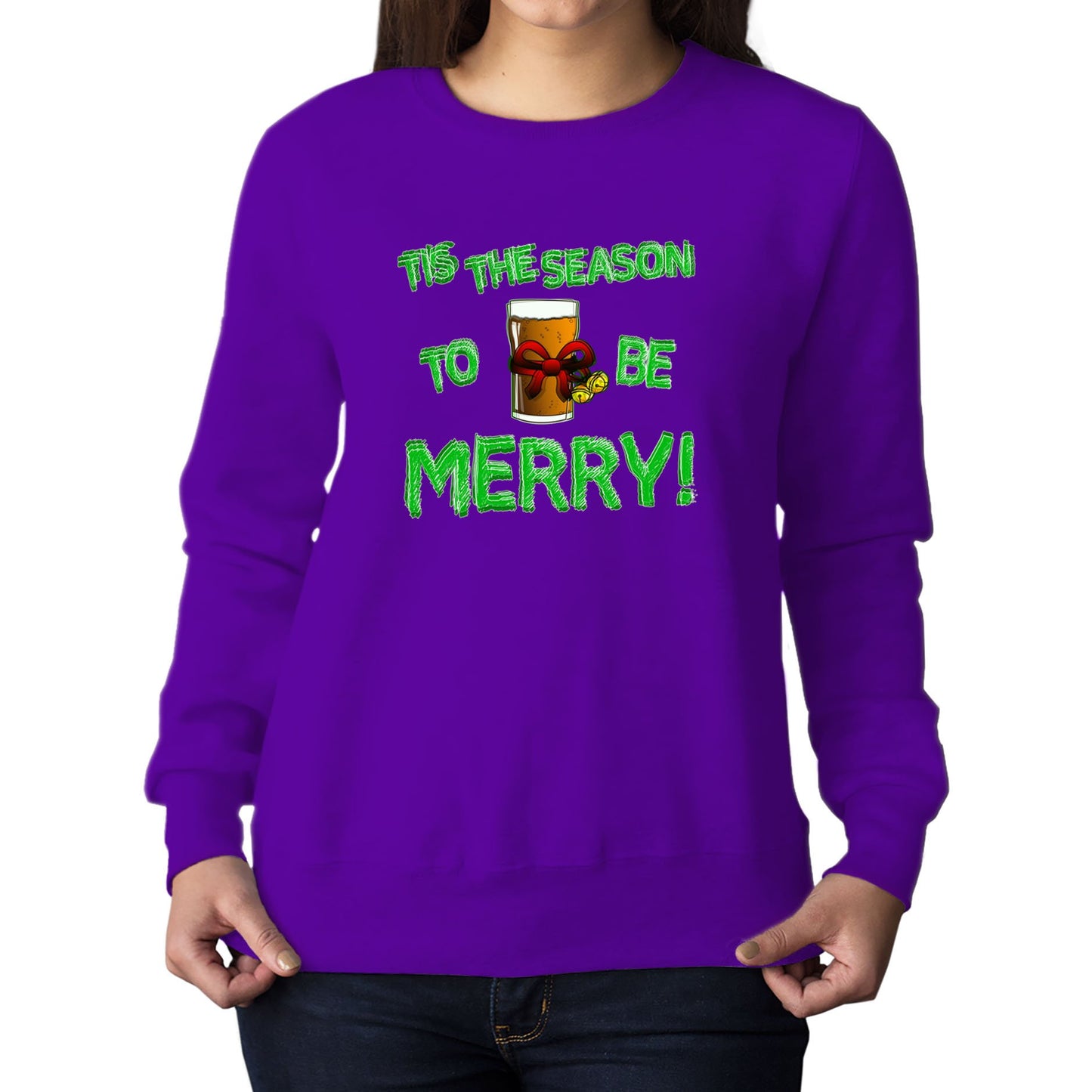 Tis The Season Funny Christmas Womens Sweatshirt