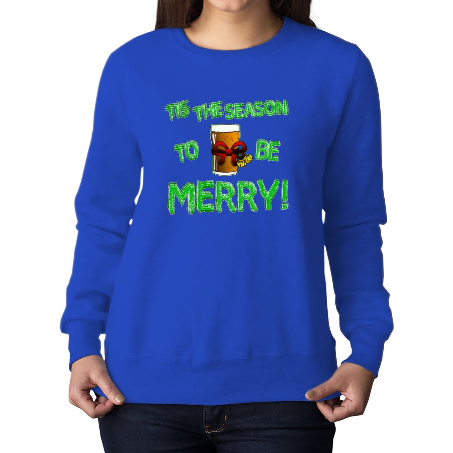 Tis The Season Funny Christmas Womens Sweatshirt