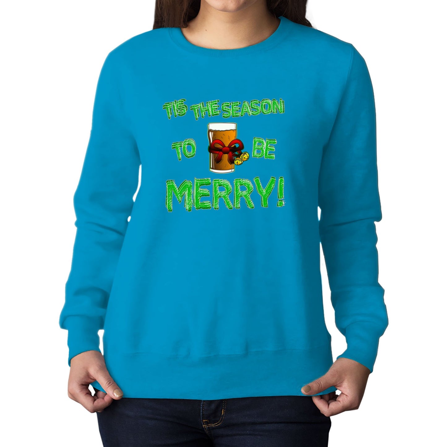 Tis The Season Funny Christmas Womens Sweatshirt