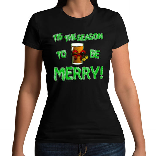 Tis The Season Funny Christmas Womens T-shirt