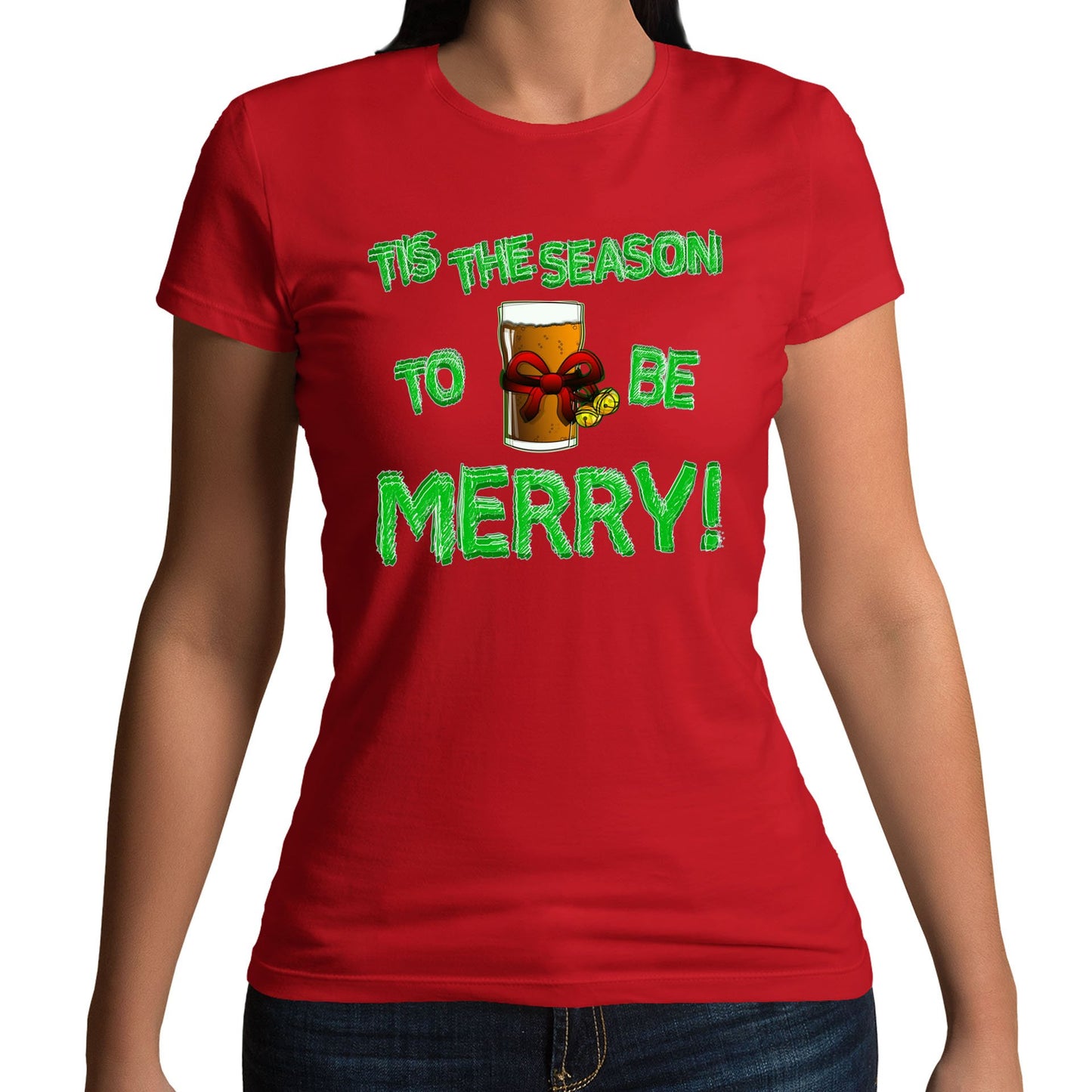 Tis The Season Funny Christmas Womens T-shirt