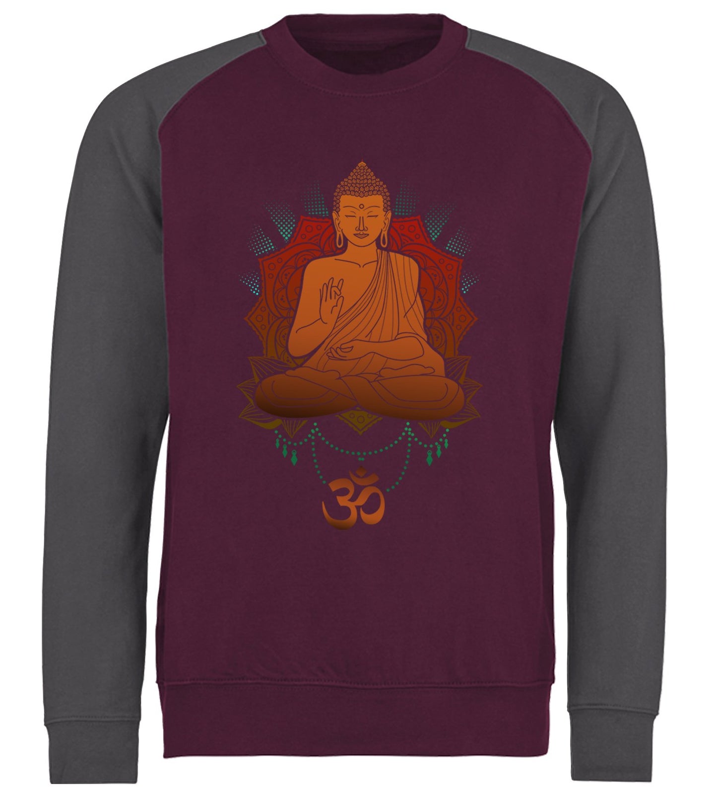 Buddha Om Baseball Sweatshirt