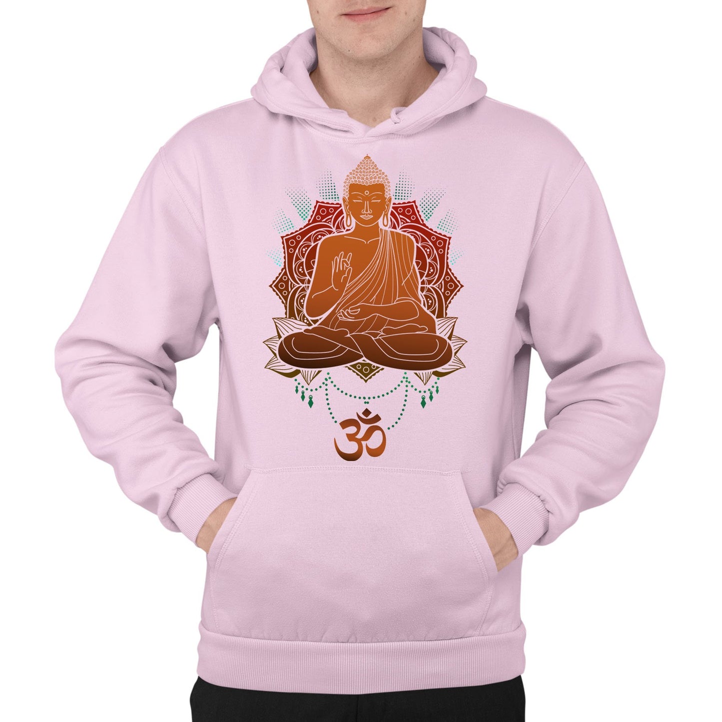 Buddha Om Mens Pullover Hoodie