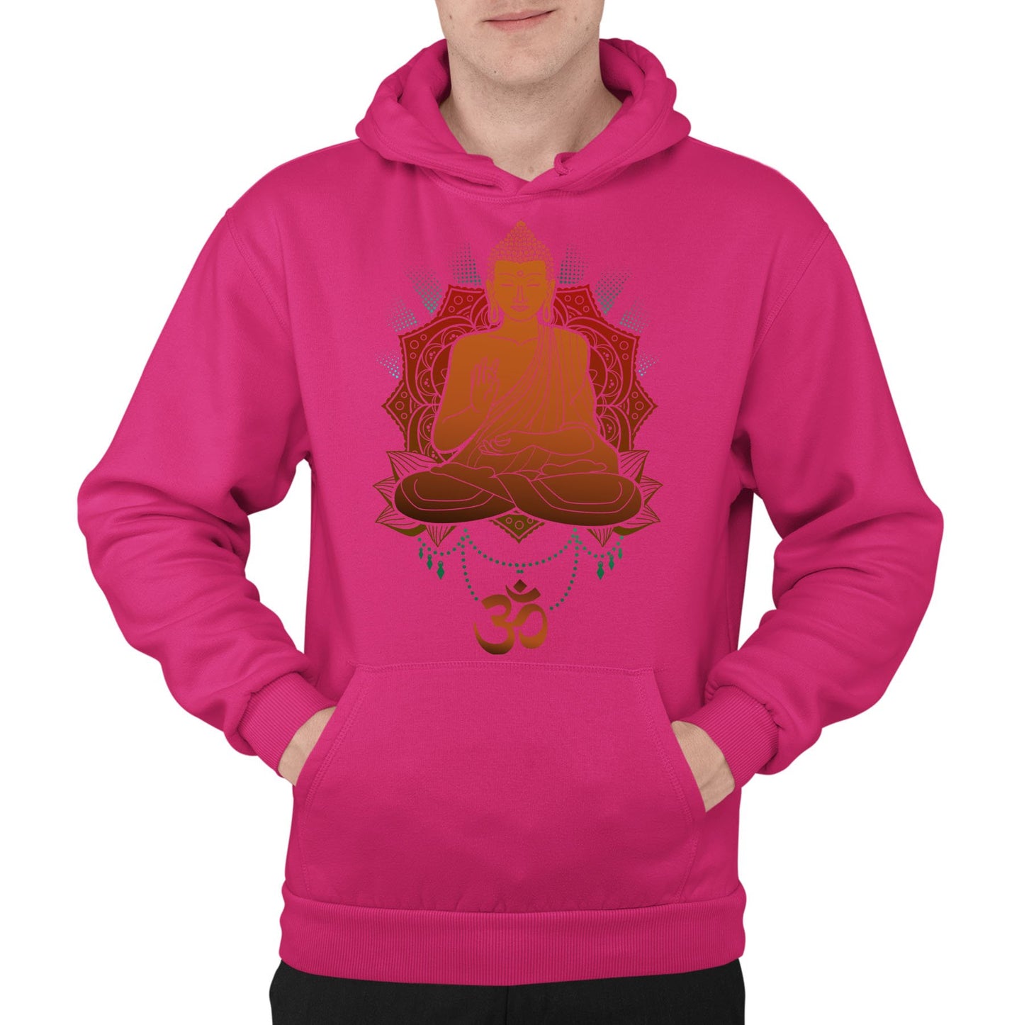 Buddha Om Mens Pullover Hoodie