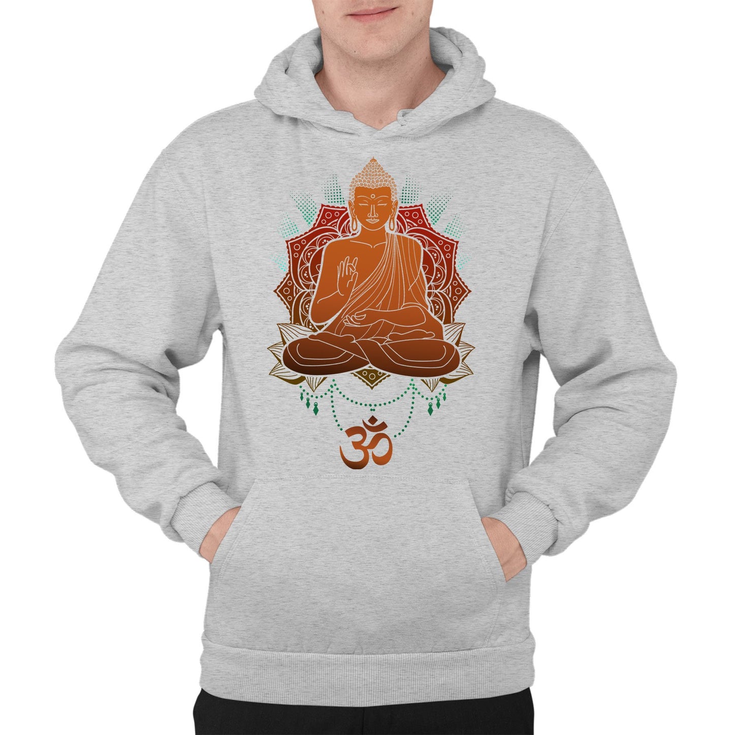 Buddha Om Mens Pullover Hoodie