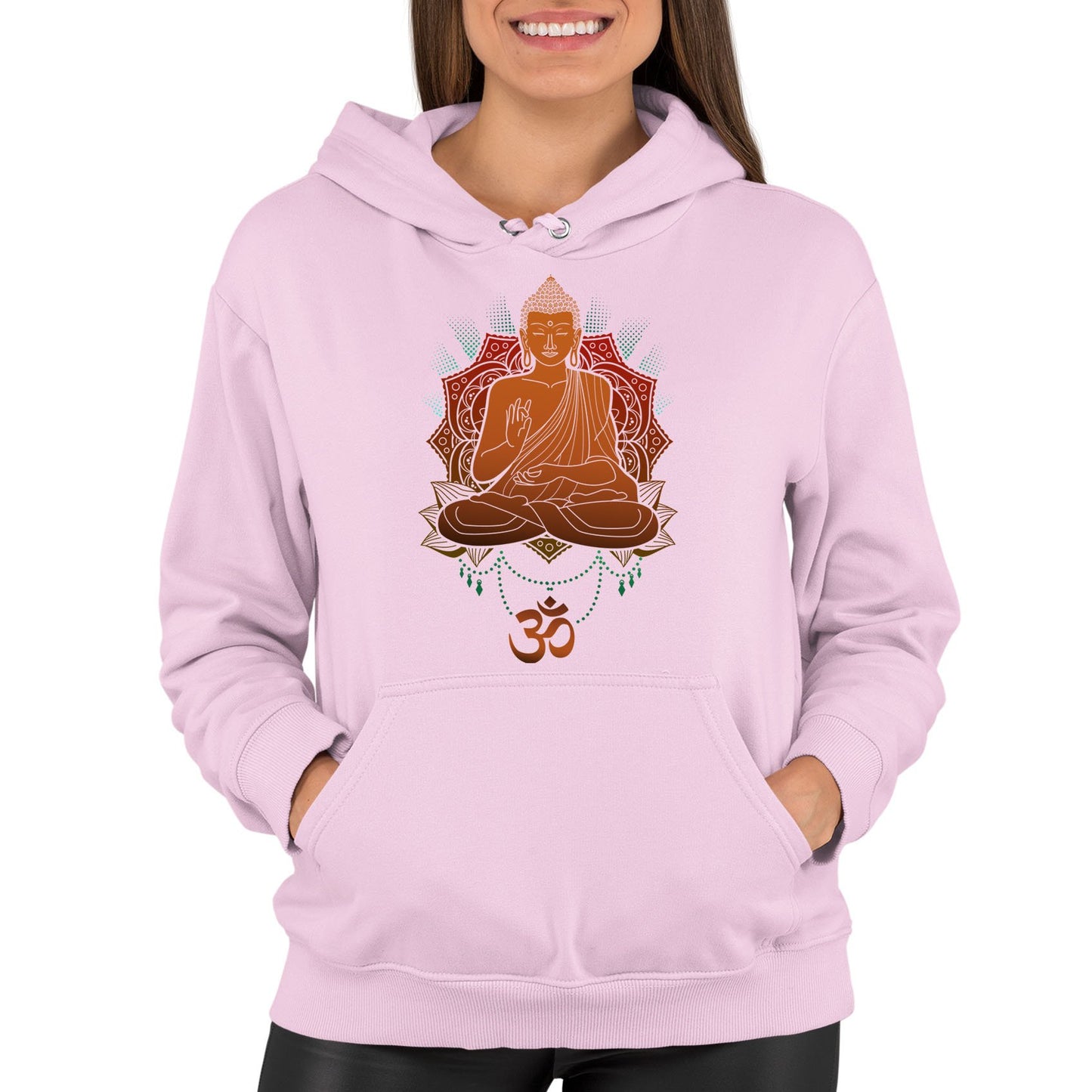 Buddha Om Womens Pullover Hoodie