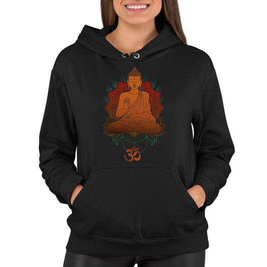 Buddha Om Womens Pullover Hoodie